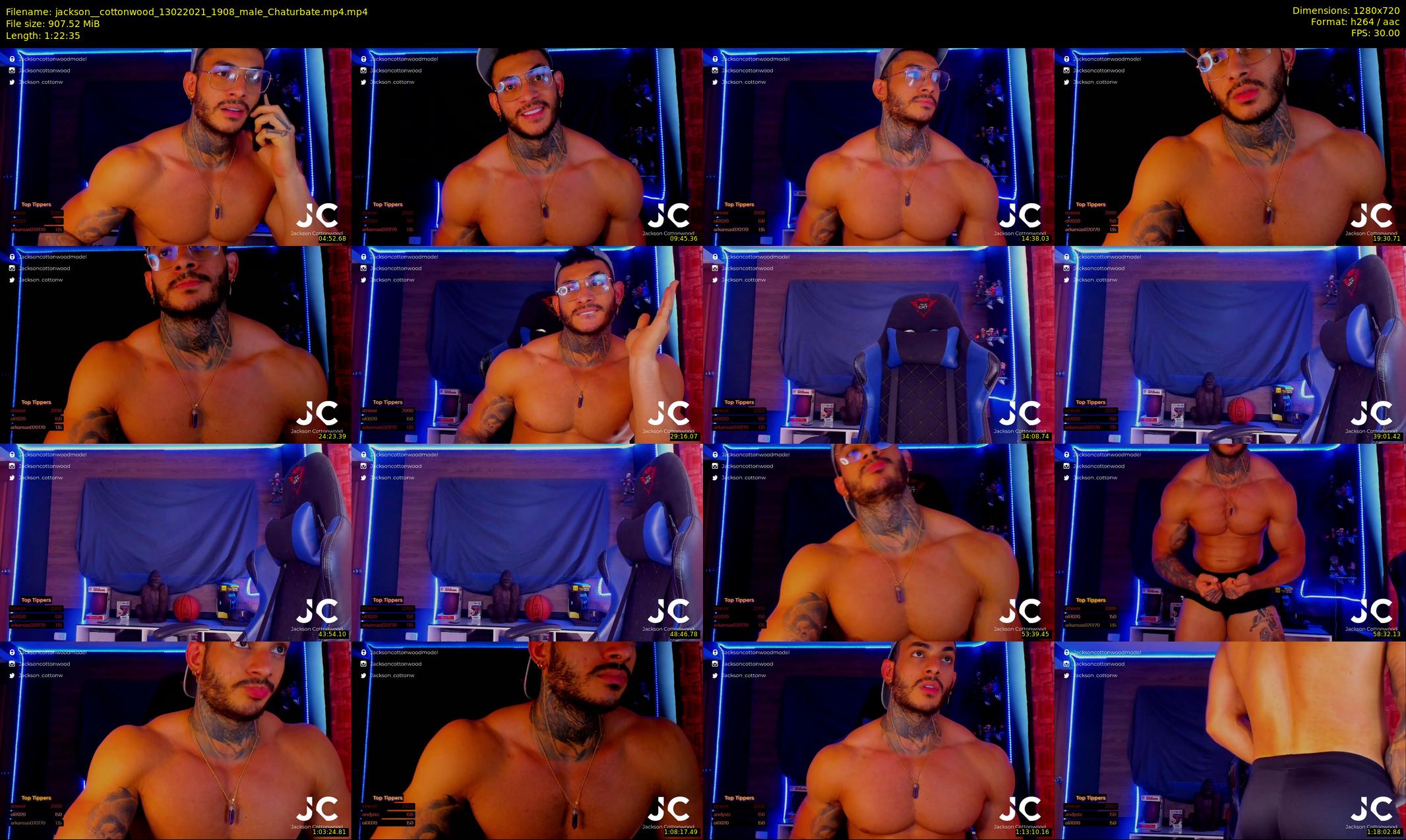 jackson__cottonwood — 83 minute Chaturbate male cam show recording, 720p, Feb 13, 2021