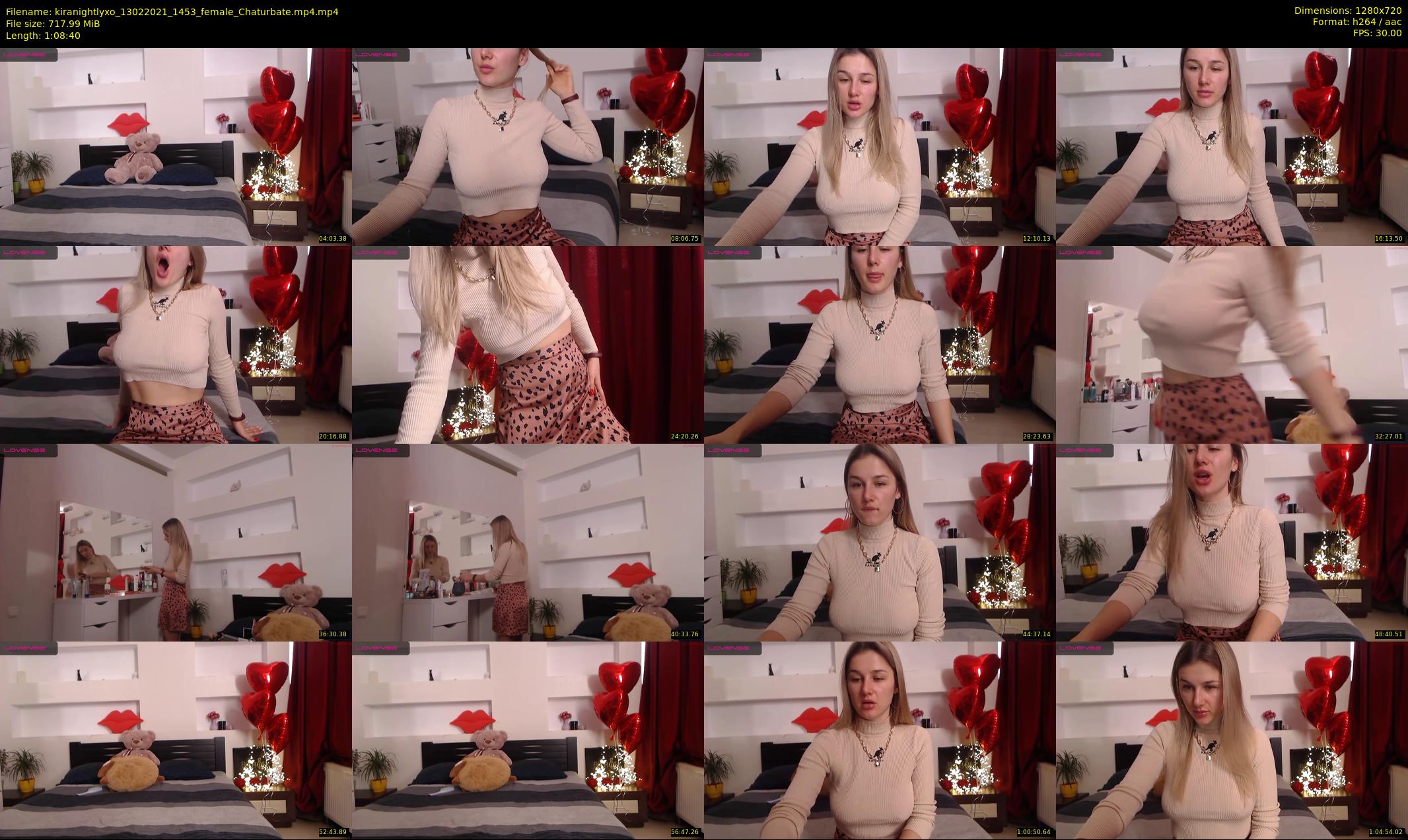 kiranightlyxo — 69 minute Chaturbate female cam show recording, 720p, Feb 13, 2021