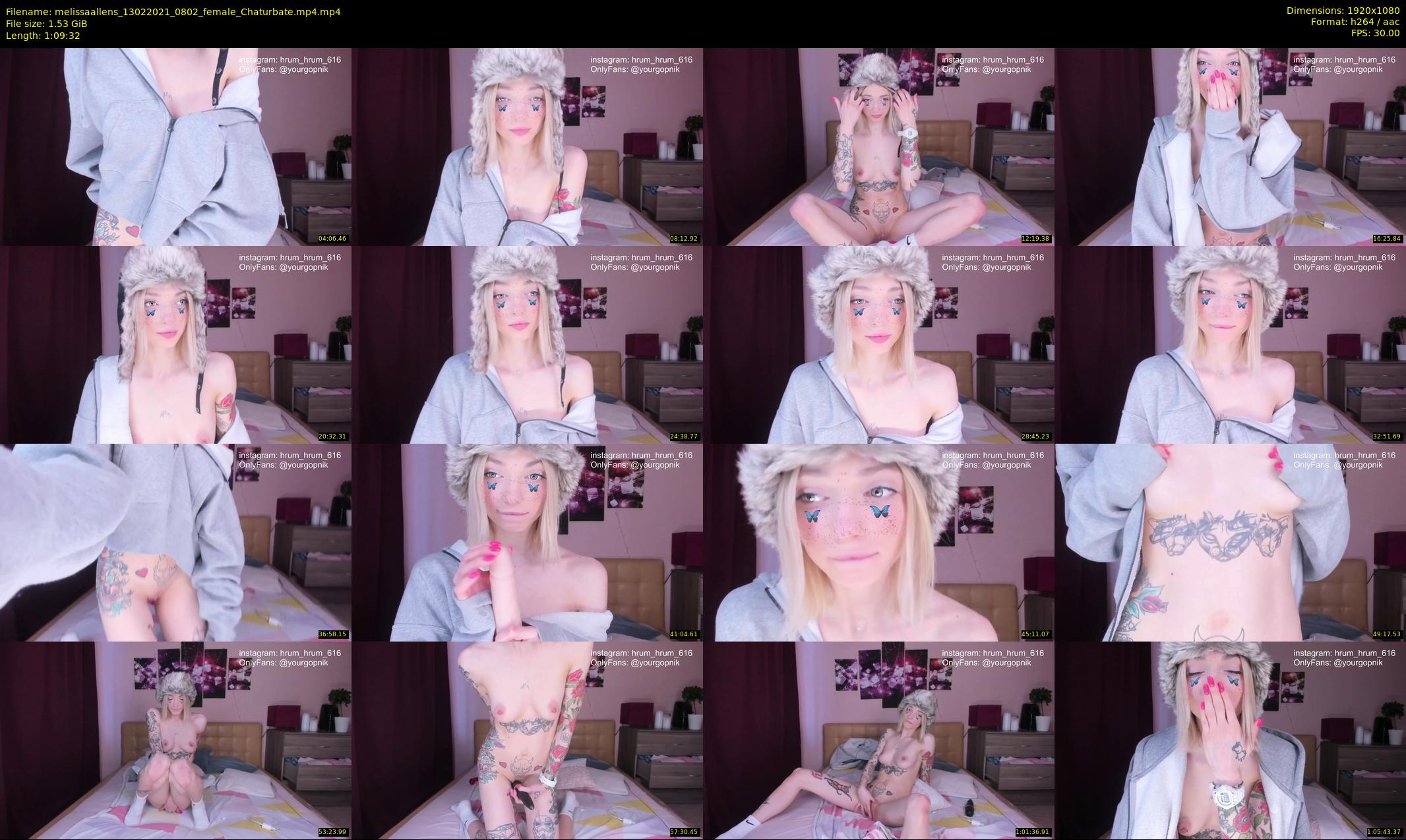 melissaallens — 70 minute Chaturbate female cam show recording, 1080p, Feb 13, 2021