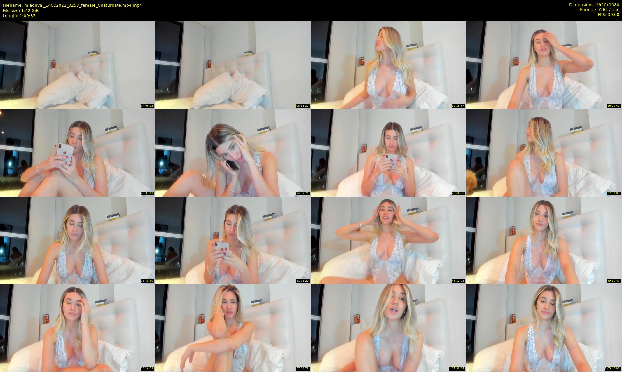 miaduval — 70 minute Chaturbate female cam show recording, 1080p, Feb 14, 2021