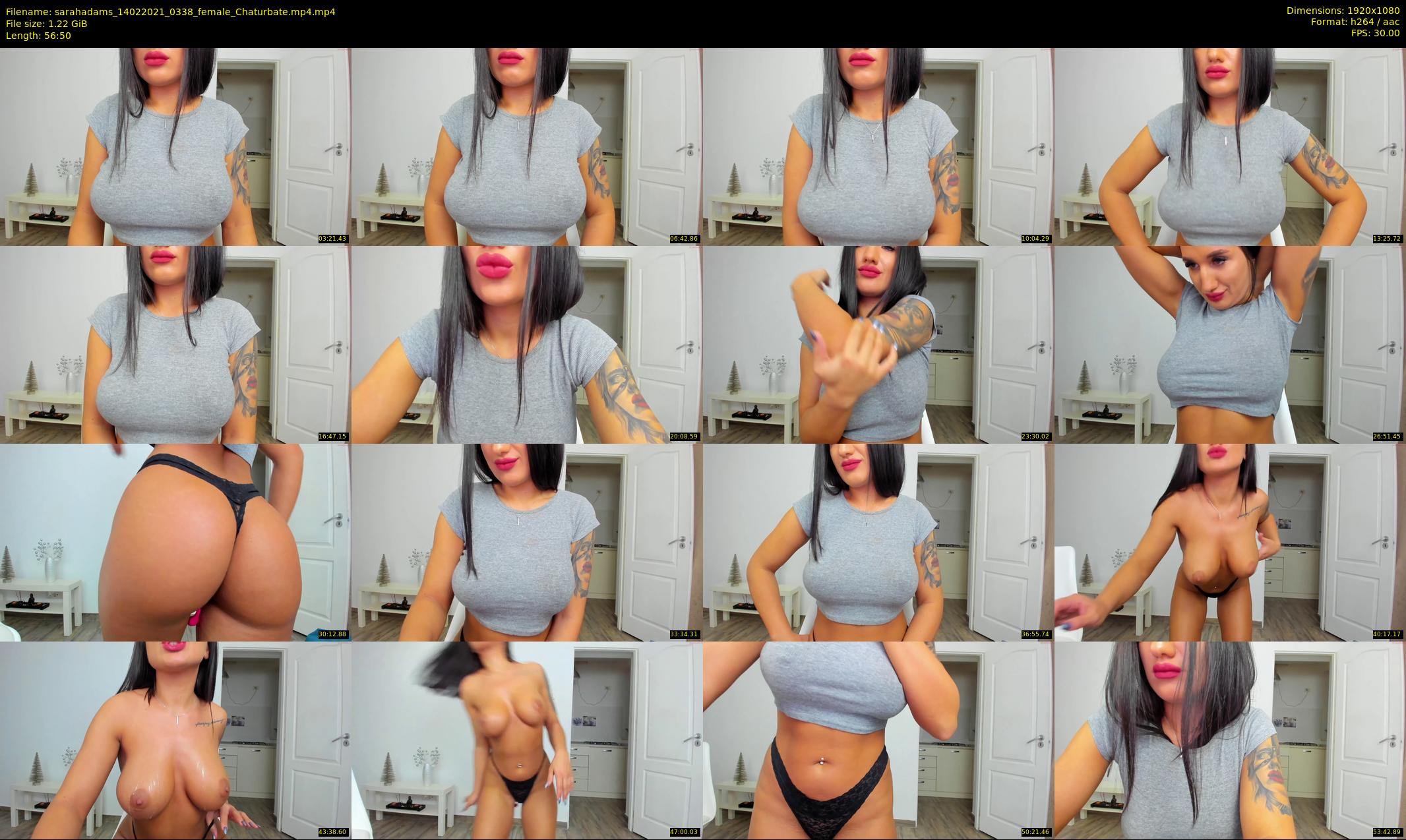 sarahadams — 57 minute Chaturbate female cam show recording, 1080p, Feb 14, 2021