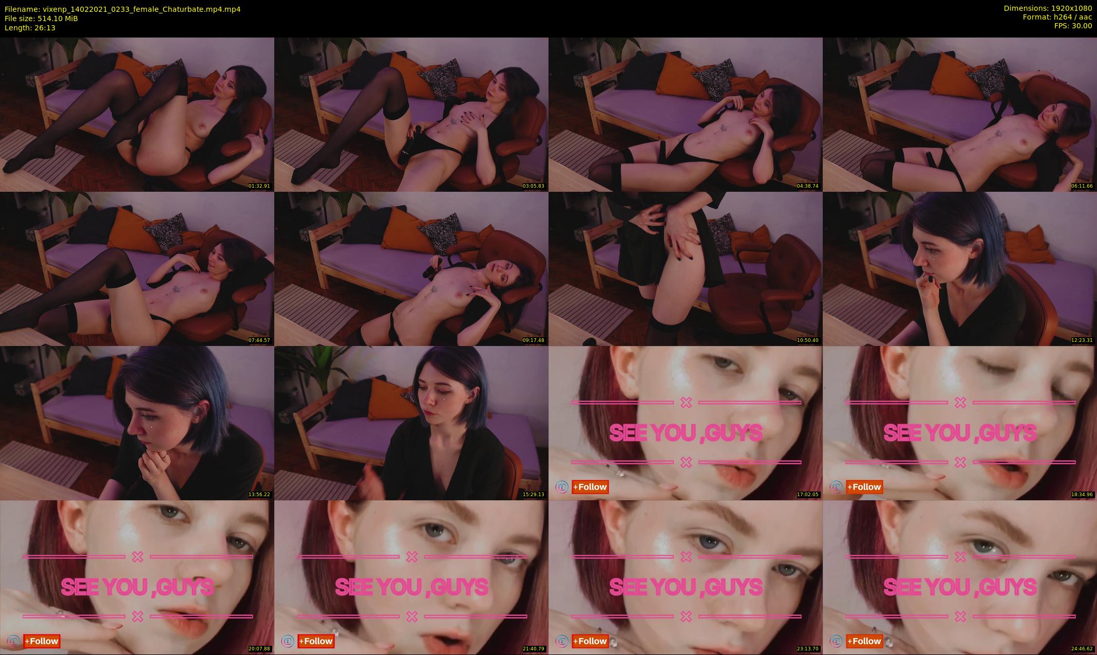 vixenp — 27 minute Chaturbate female cam show recording, 1080p, Feb 14, 2021