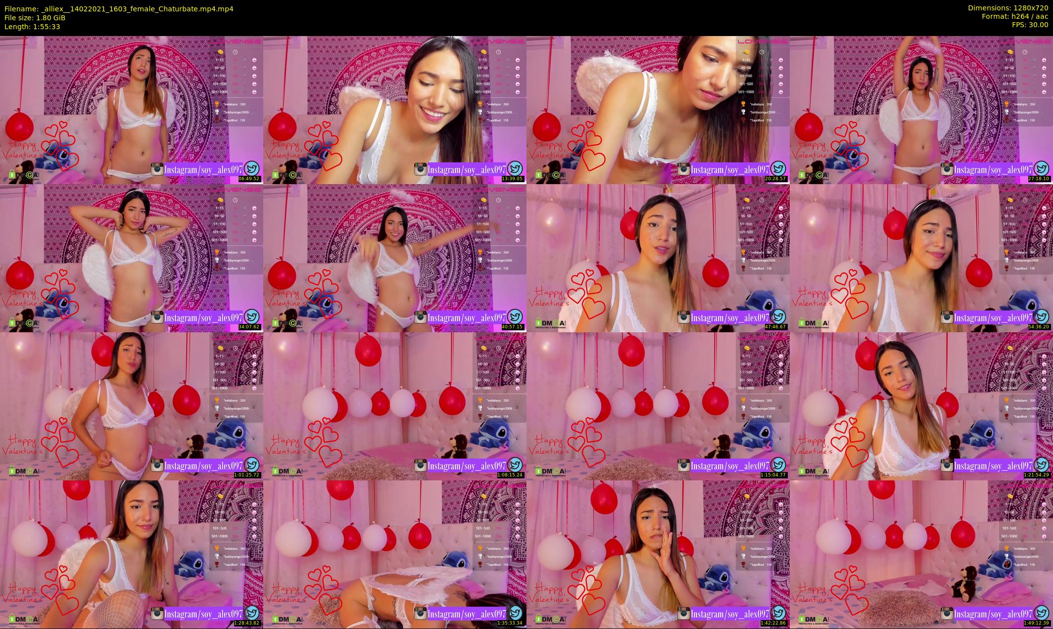 _alliex_ — 116 minute Chaturbate female cam show recording, 720p, Feb 14, 2021