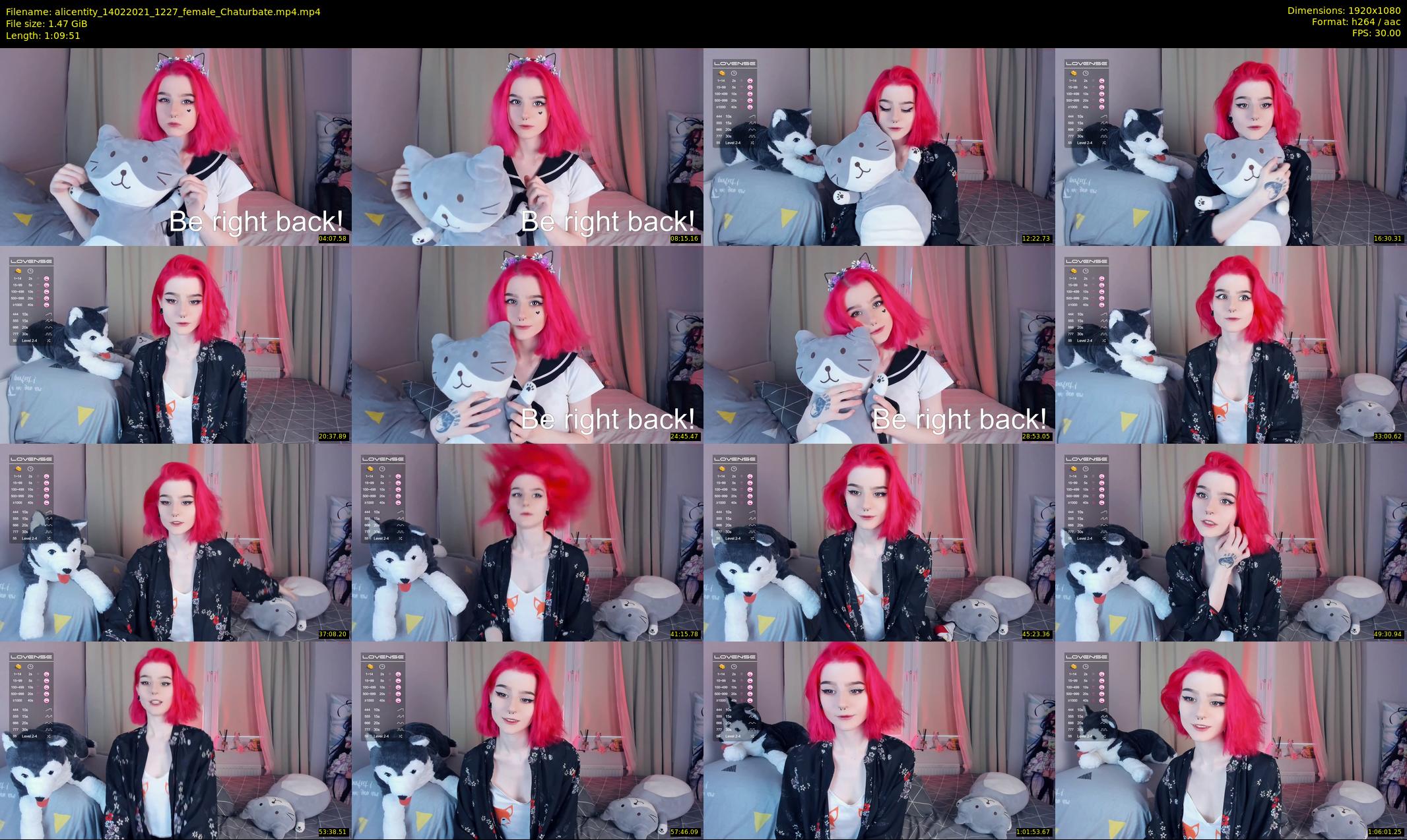 alicentity — 70 minute Chaturbate female cam show recording, 1080p, Feb 14, 2021