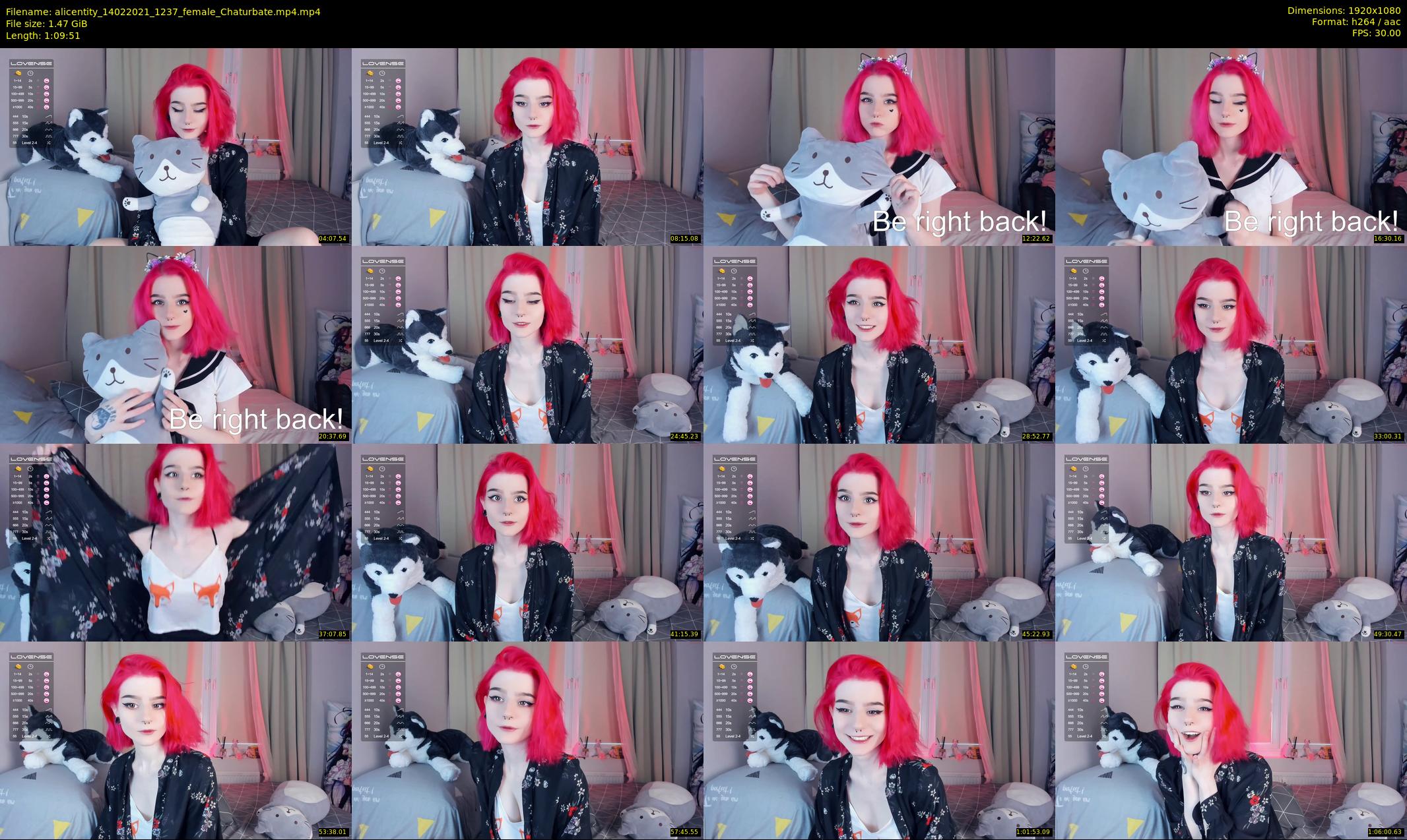 alicentity — 70 minute Chaturbate female cam show recording, 1080p, Feb 14, 2021