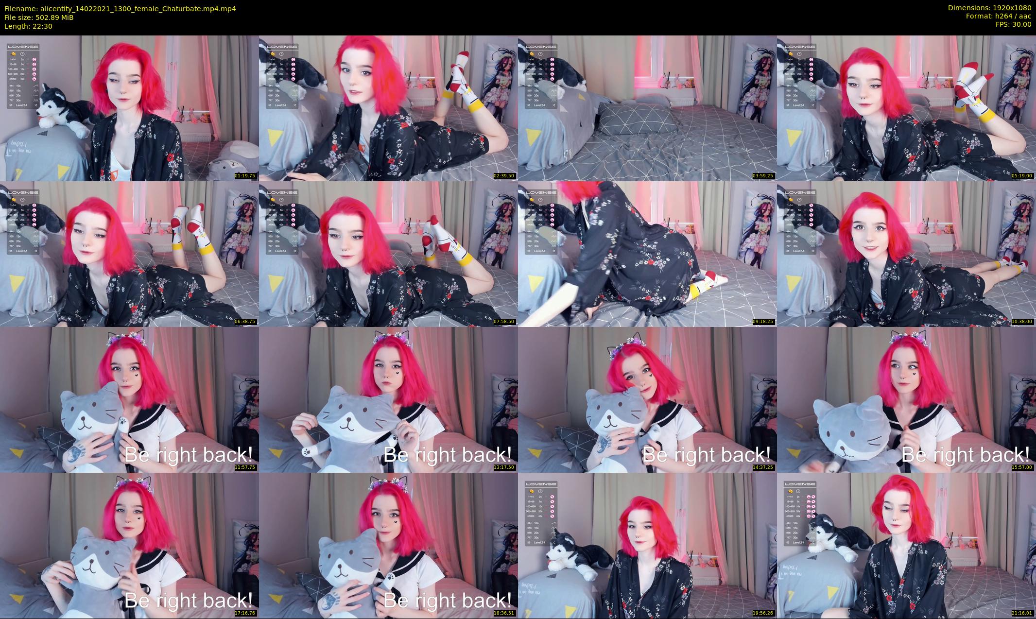 alicentity — 23 minute Chaturbate female cam show recording, 1080p, Feb 14, 2021