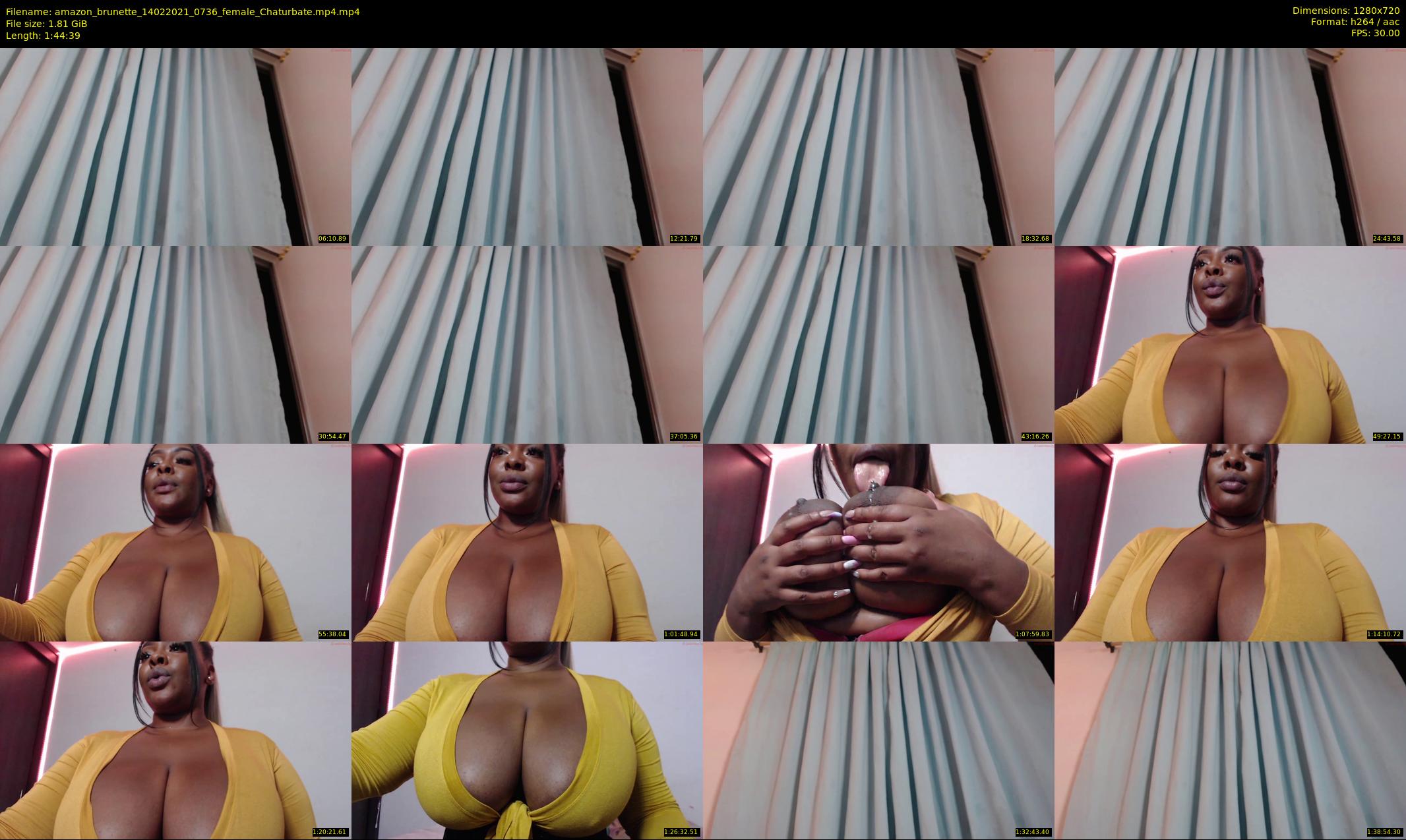 amazon_brunette — 105 minute Chaturbate female cam show recording, 720p, Feb 14, 2021
