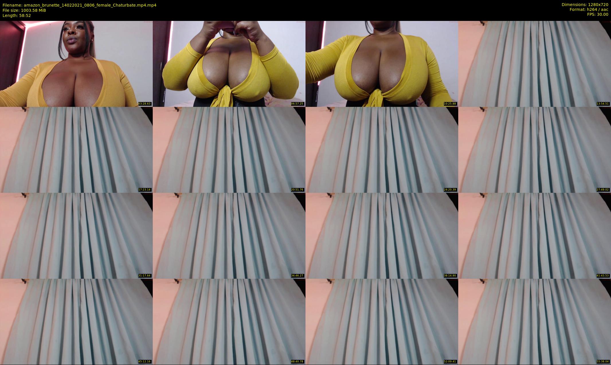 amazon_brunette — 59 minute Chaturbate female cam show recording, 720p, Feb 14, 2021