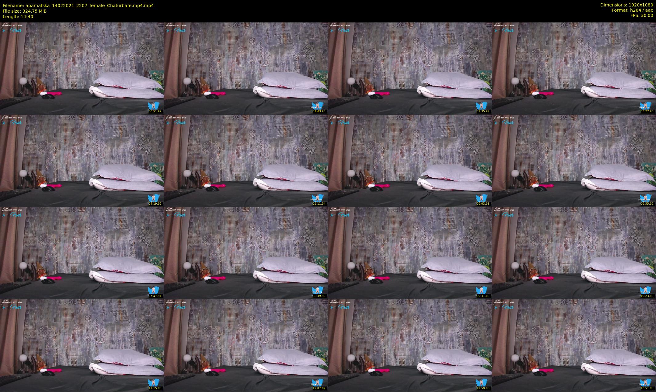 apamatska — 15 minute Chaturbate female cam show recording, 1080p, Feb 14, 2021