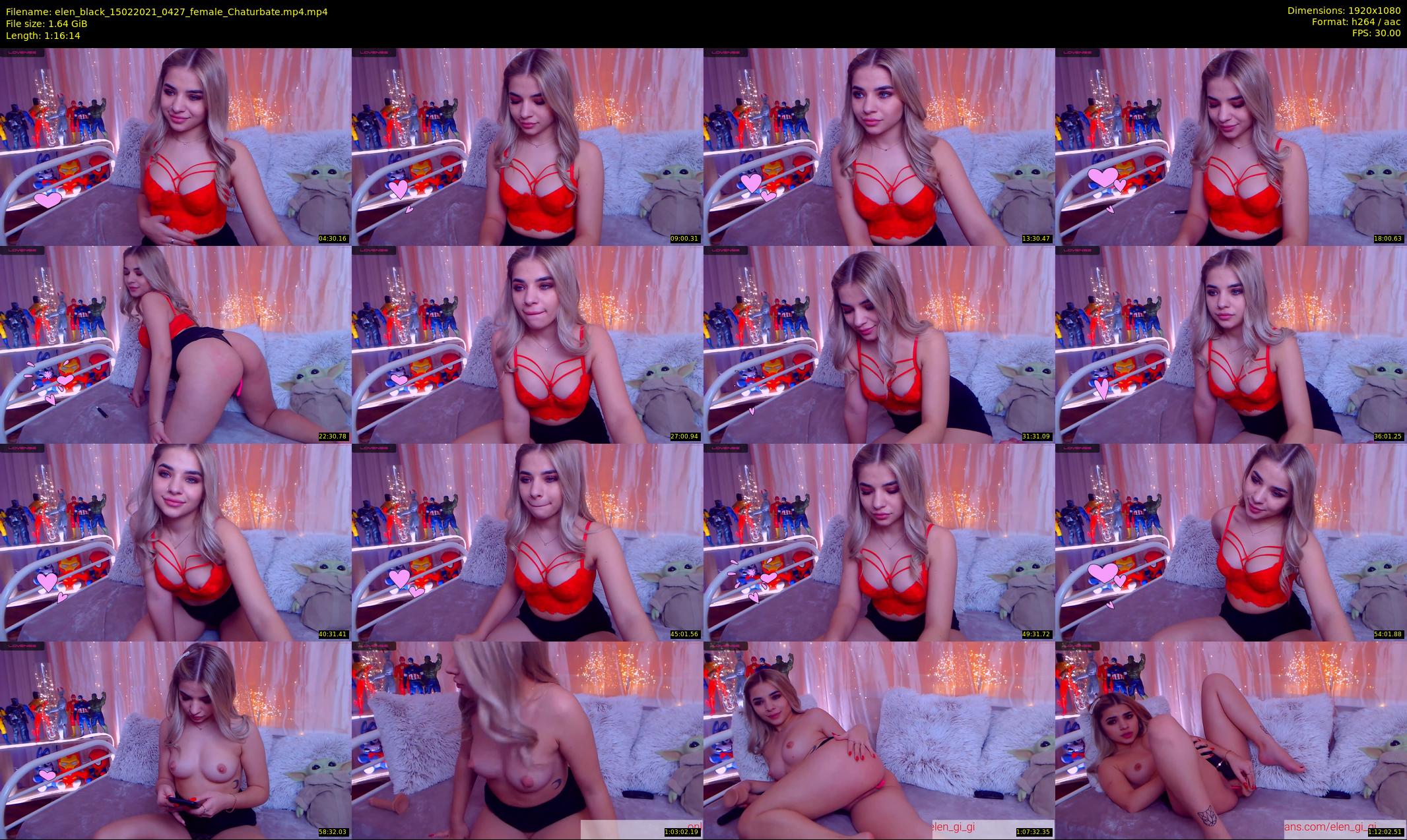 elen_black — 77 minute Chaturbate female cam show recording, 1080p, Feb 15, 2021