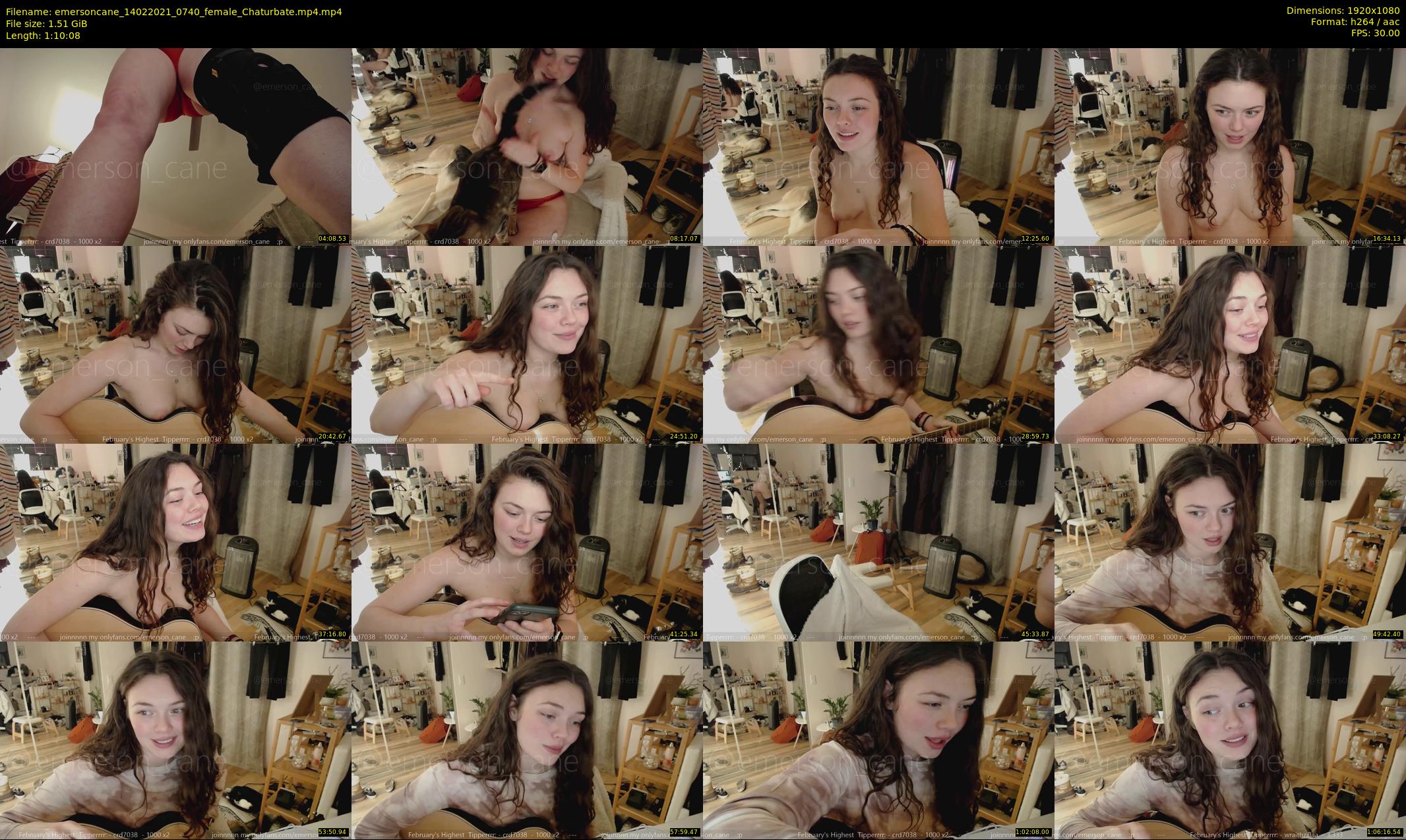 emersoncane — 71 minute Chaturbate female cam show recording, 1080p, Feb 14, 2021