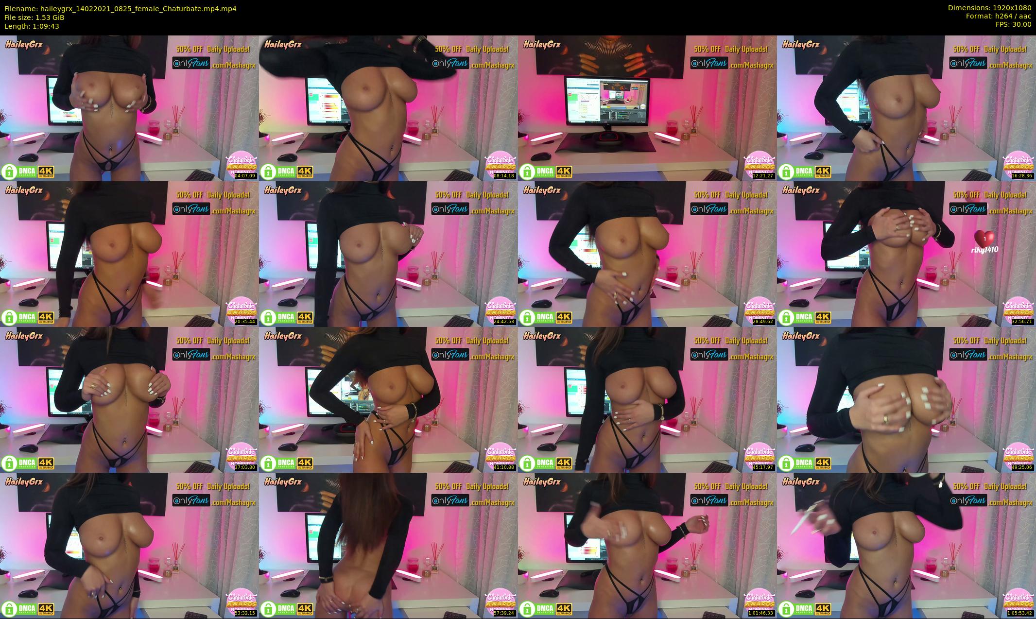 haileygrx — 70 minute Chaturbate female cam show recording, 1080p, Feb 14, 2021