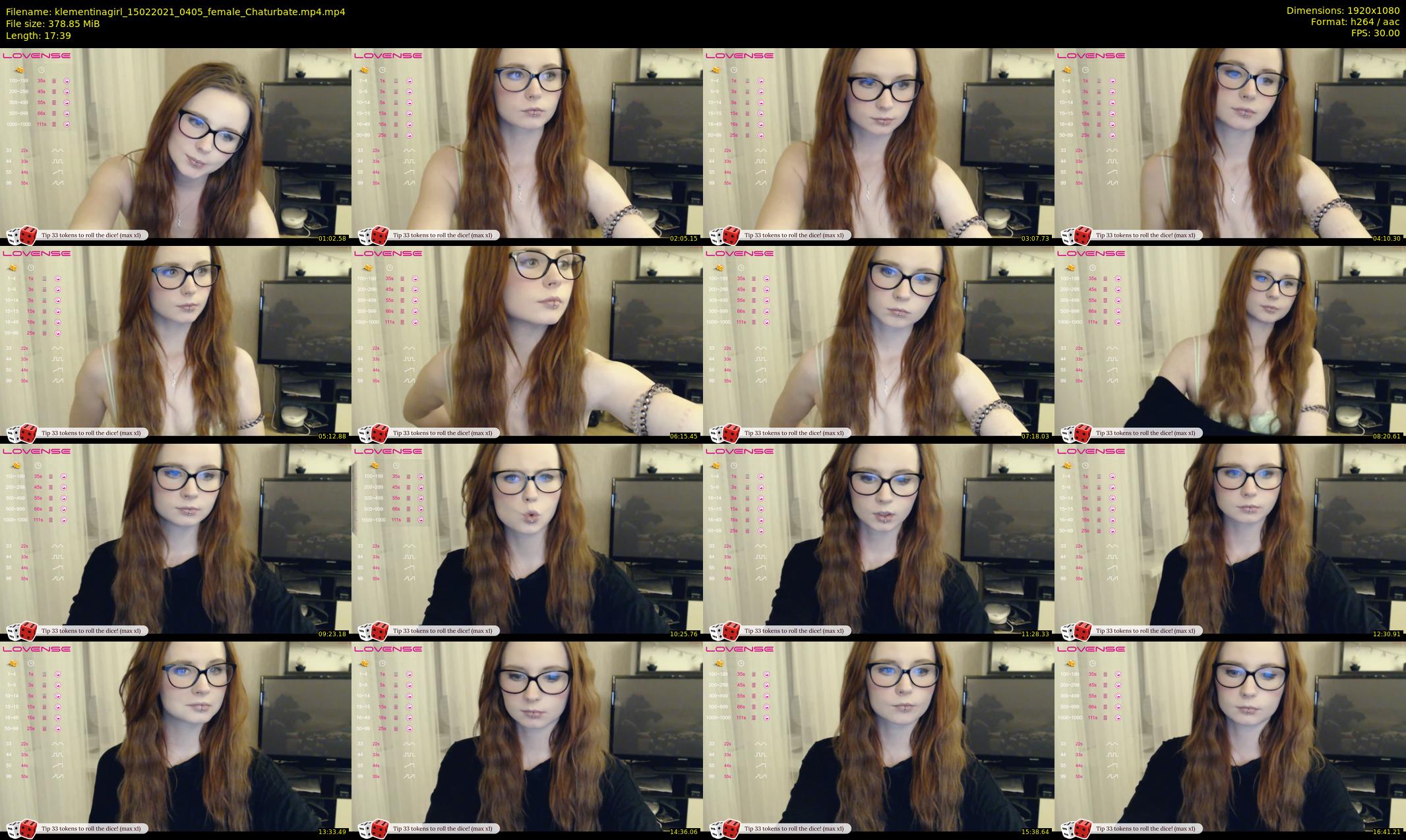 klementinagirl — 18 minute Chaturbate female cam show recording, 1080p, Feb 15, 2021