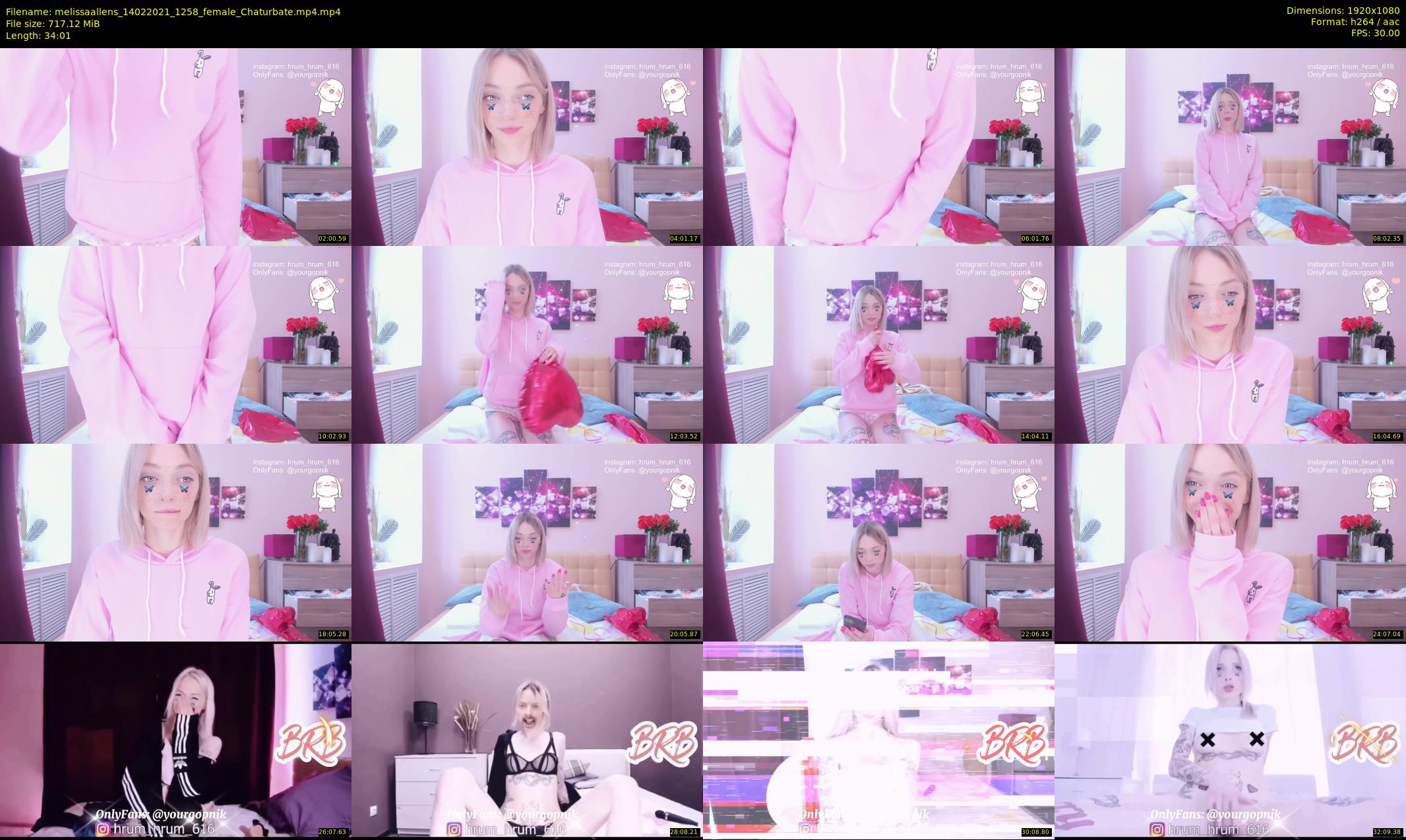 melissaallens — 35 minute Chaturbate female cam show recording, 1080p, Feb 14, 2021