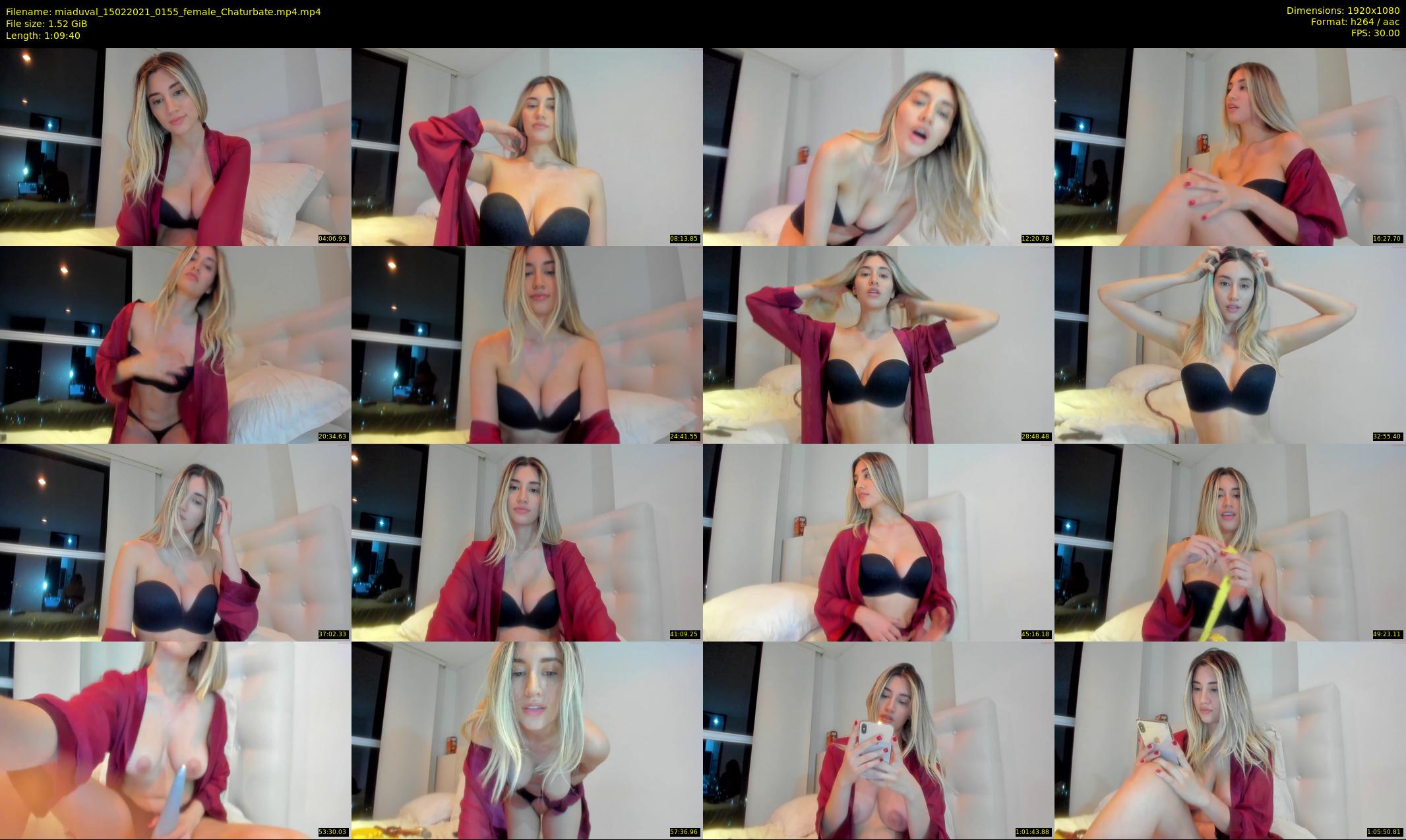 miaduval — 70 minute Chaturbate female cam show recording, 1080p, Feb 15, 2021
