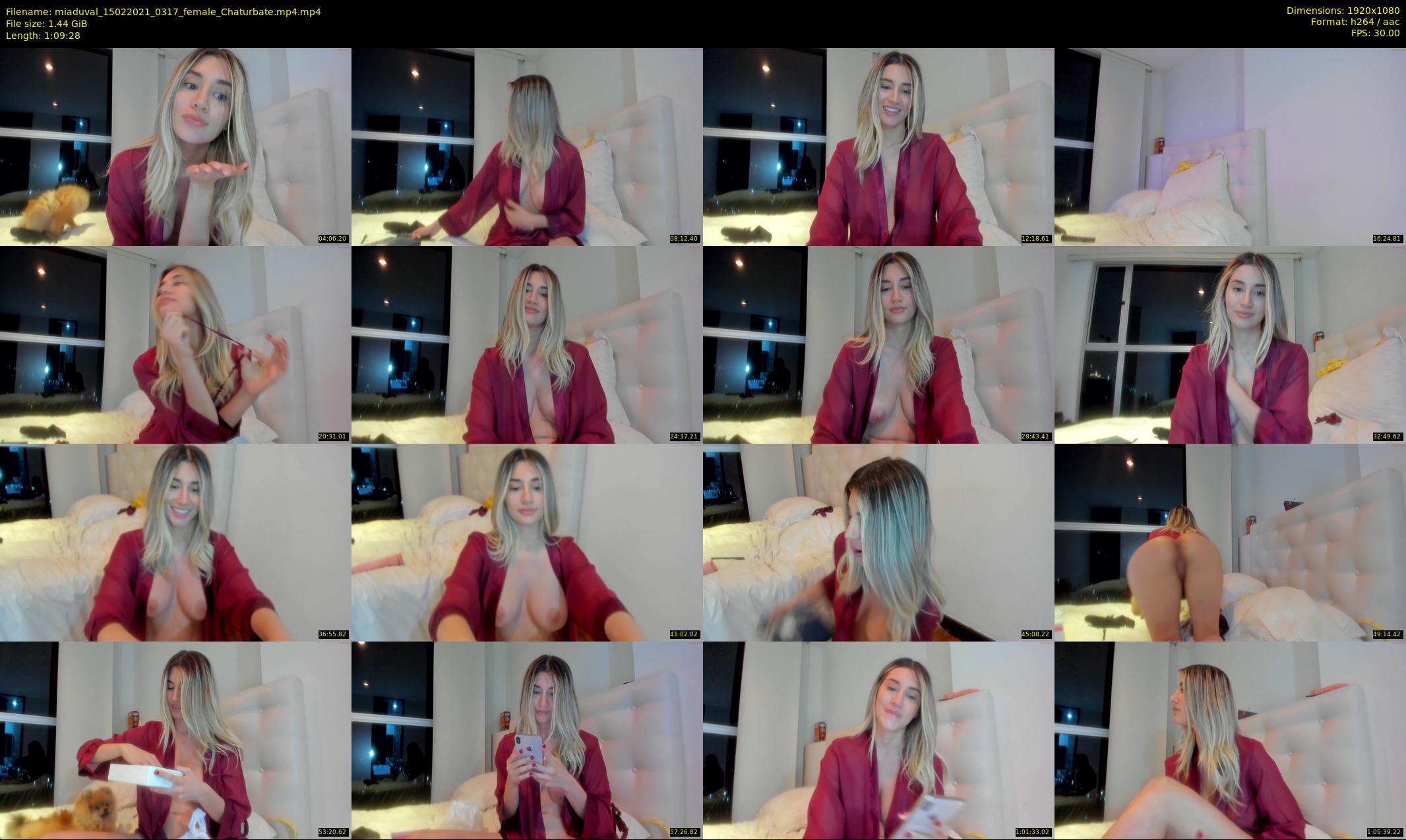miaduval — 70 minute Chaturbate female cam show recording, 1080p, Feb 15, 2021