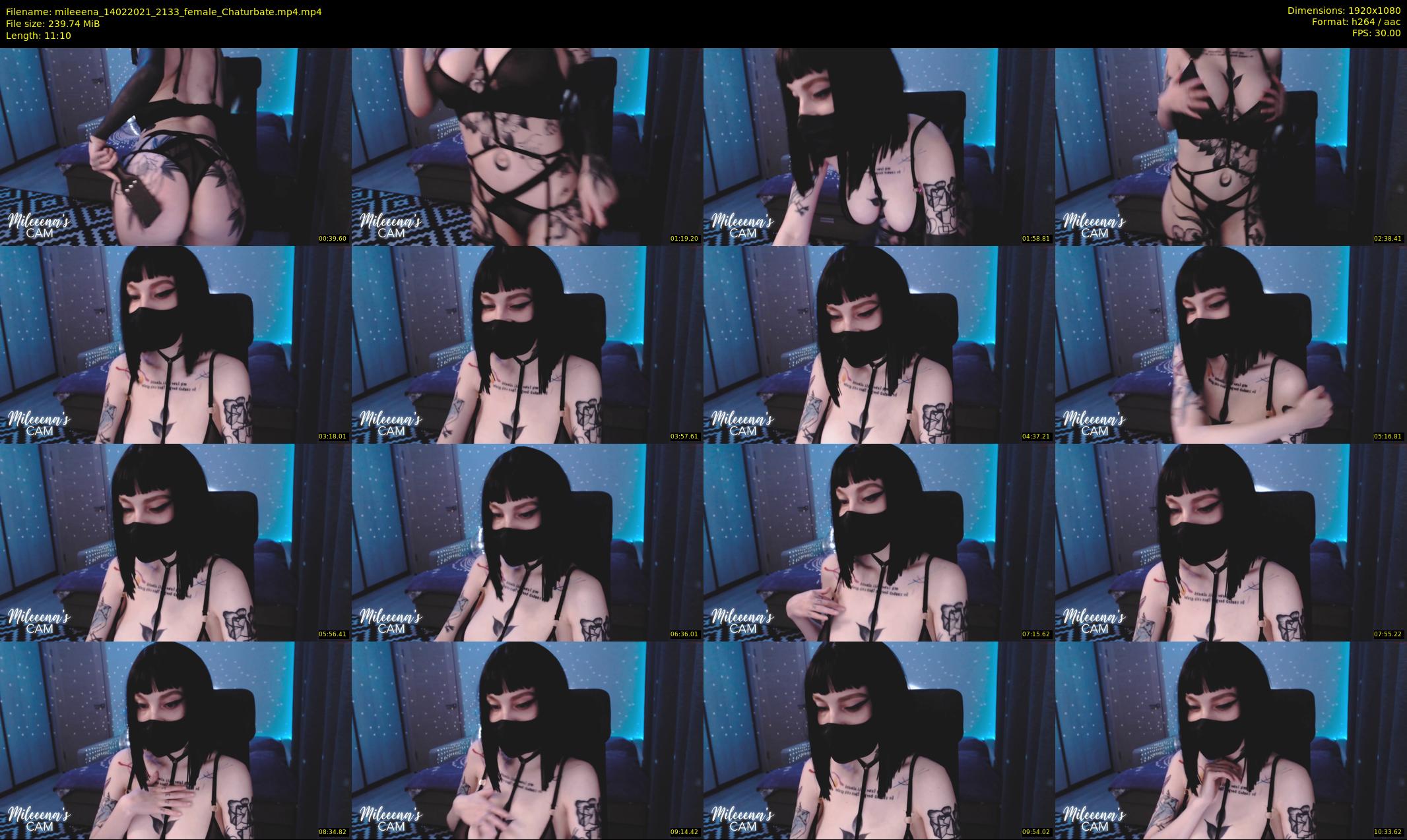 mileeena — 12 minute Chaturbate female cam show recording, 1080p, Feb 14, 2021