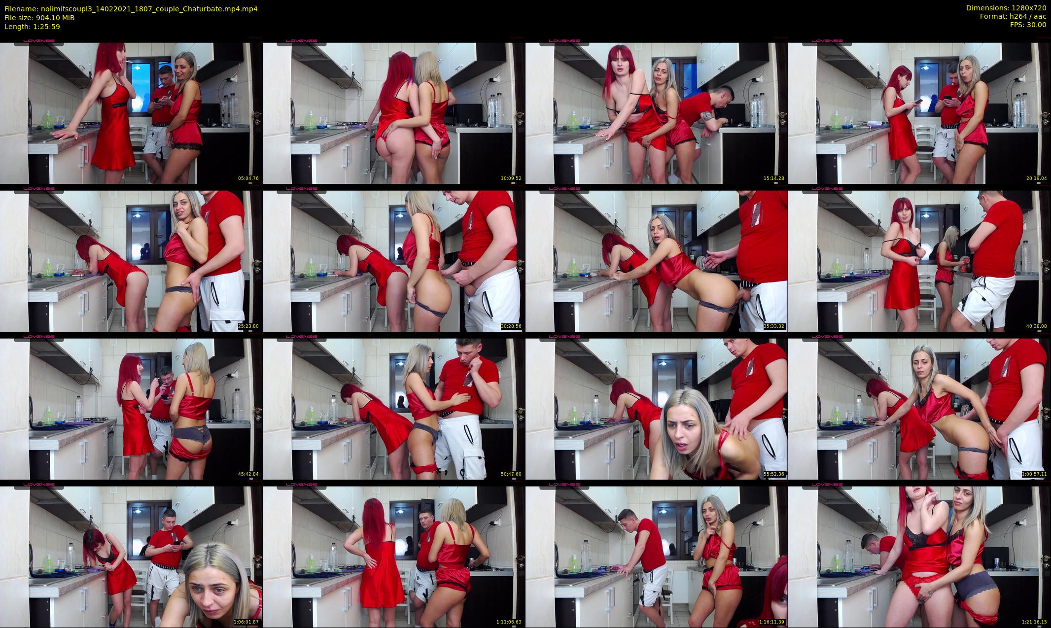 nolimitscoupl3 — 86 minute Chaturbate couple cam show recording, 720p, Feb 14, 2021