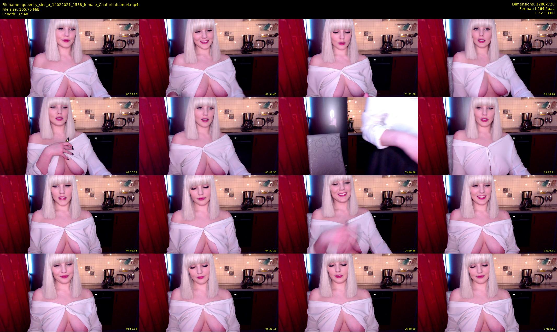 queensy_sins_x — 8 minute Chaturbate female cam show recording, 720p, Feb 14, 2021