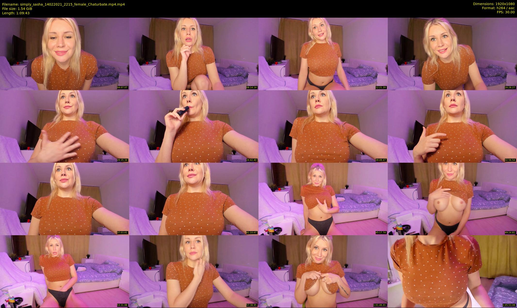 simply_sasha — 70 minute Chaturbate female cam show recording, 1080p, Feb 14, 2021