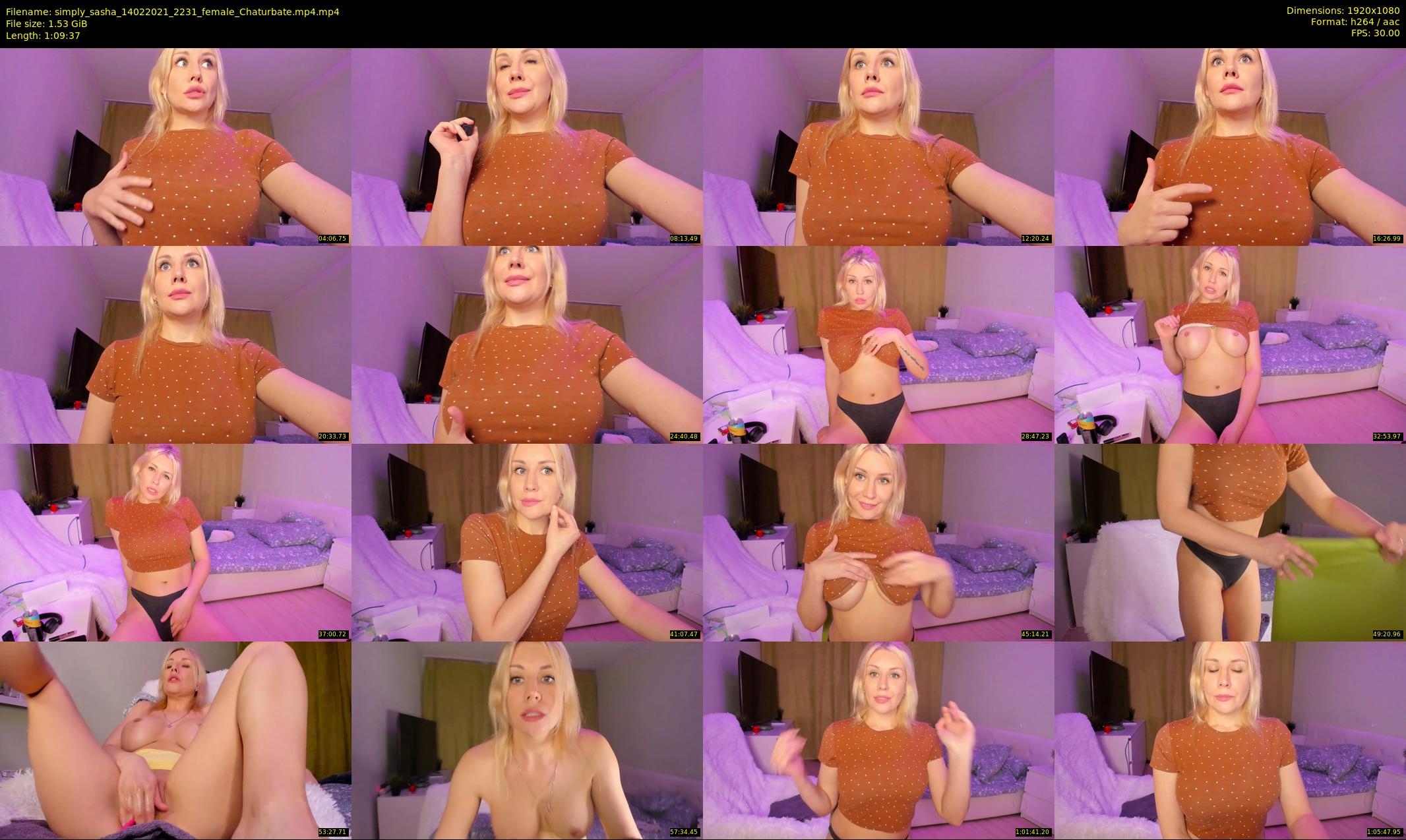 simply_sasha — 70 minute Chaturbate female cam show recording, 1080p, Feb 14, 2021