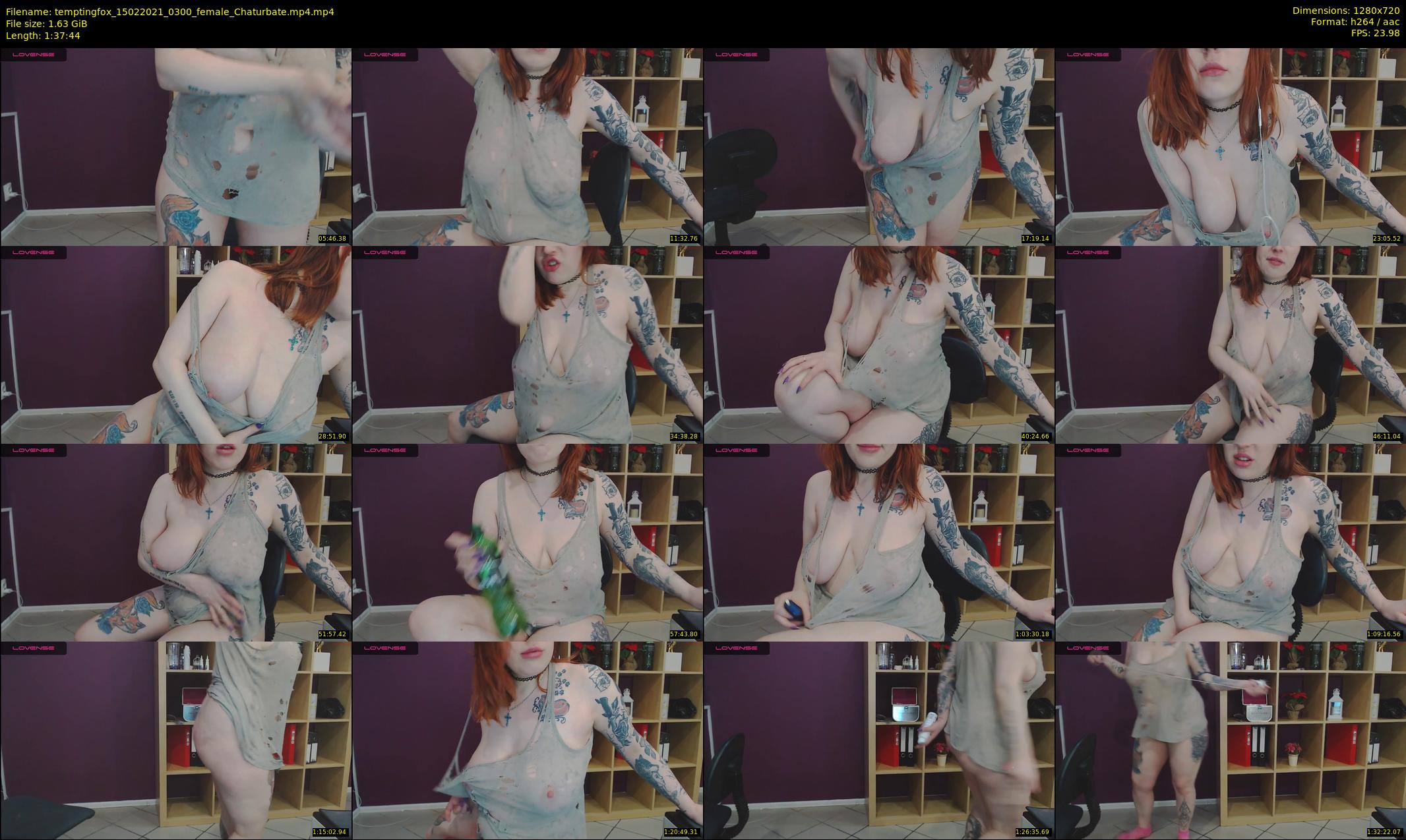temptingfox — 98 minute Chaturbate female cam show recording, 720p, Feb 15, 2021