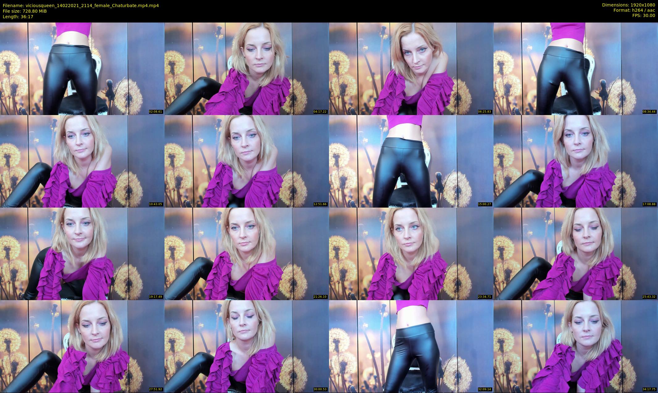 viciousqueen — 37 minute Chaturbate female cam show recording, 1080p, Feb 14, 2021