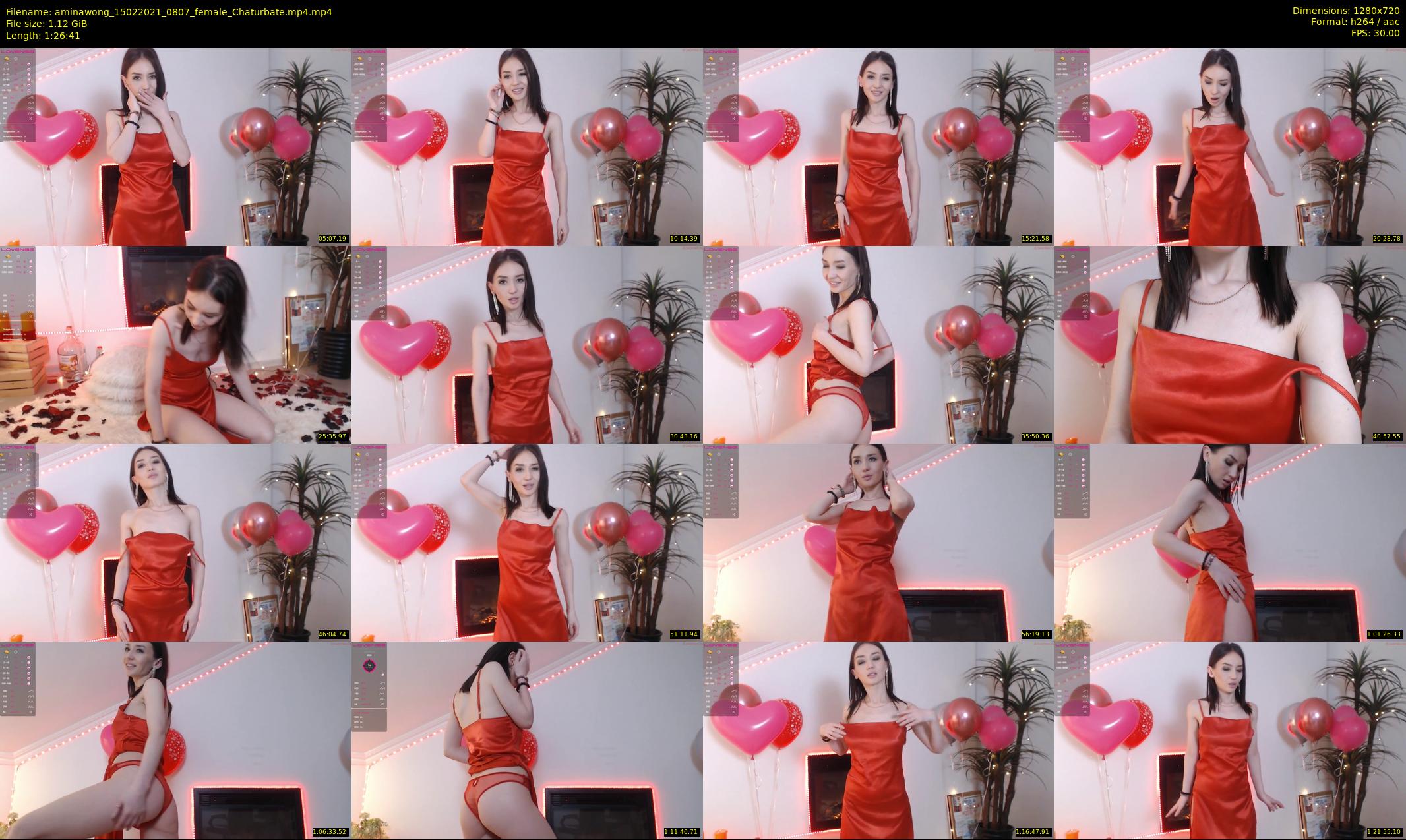 aminawong — 87 minute Chaturbate female cam show recording, 720p, Feb 15, 2021