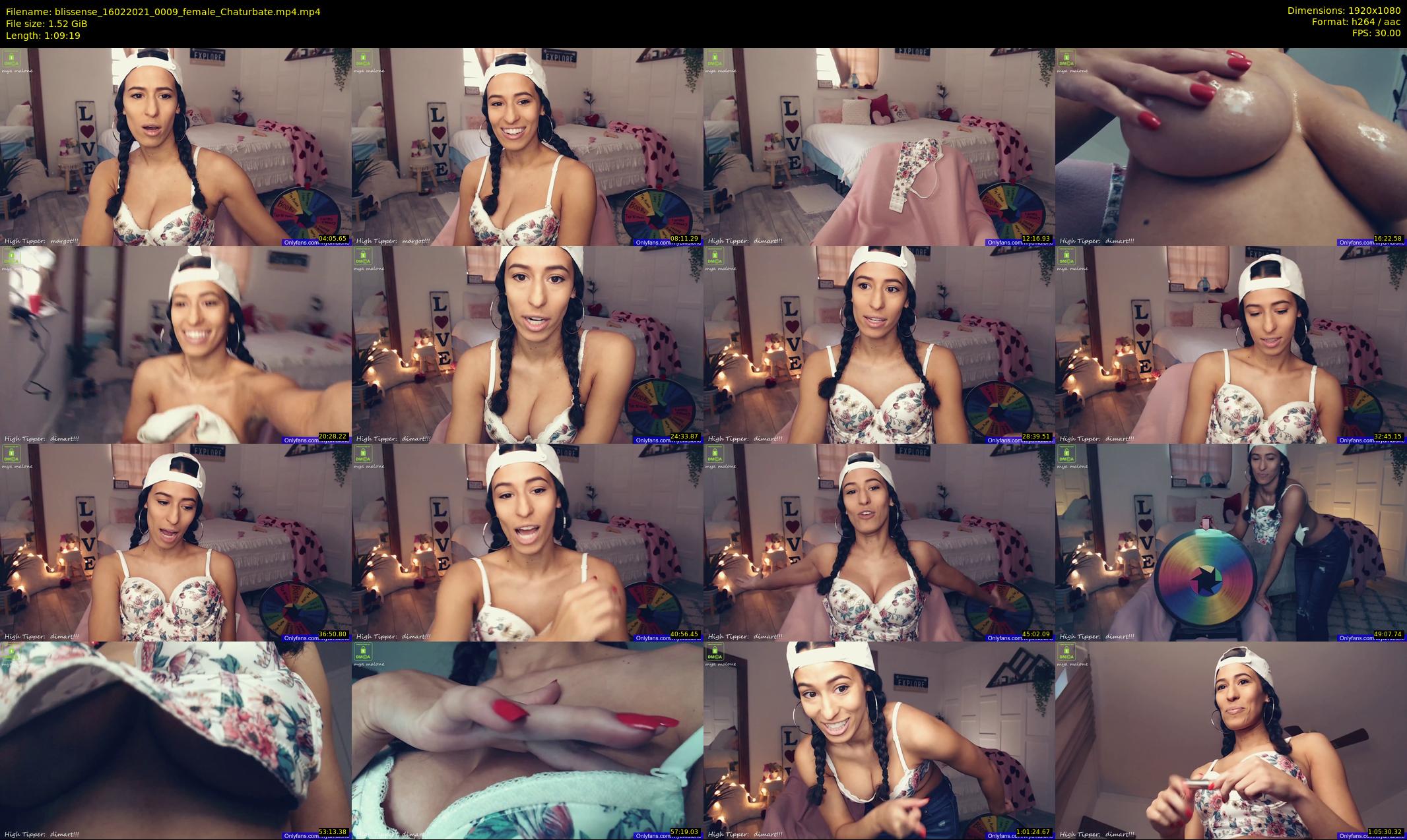 blissense — 70 minute Chaturbate female cam show recording, 1080p, Feb 16, 2021