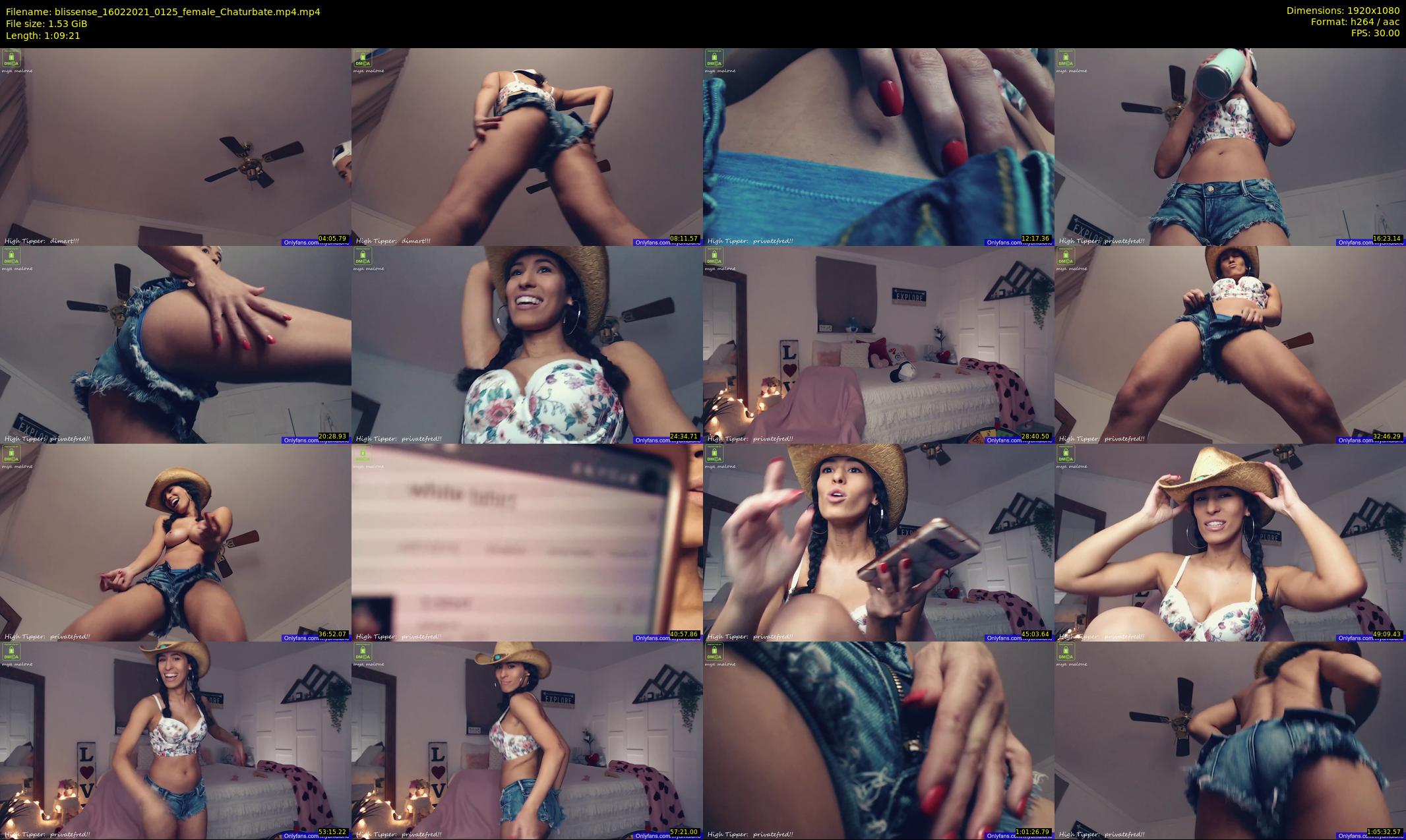 blissense — 70 minute Chaturbate female cam show recording, 1080p, Feb 16, 2021