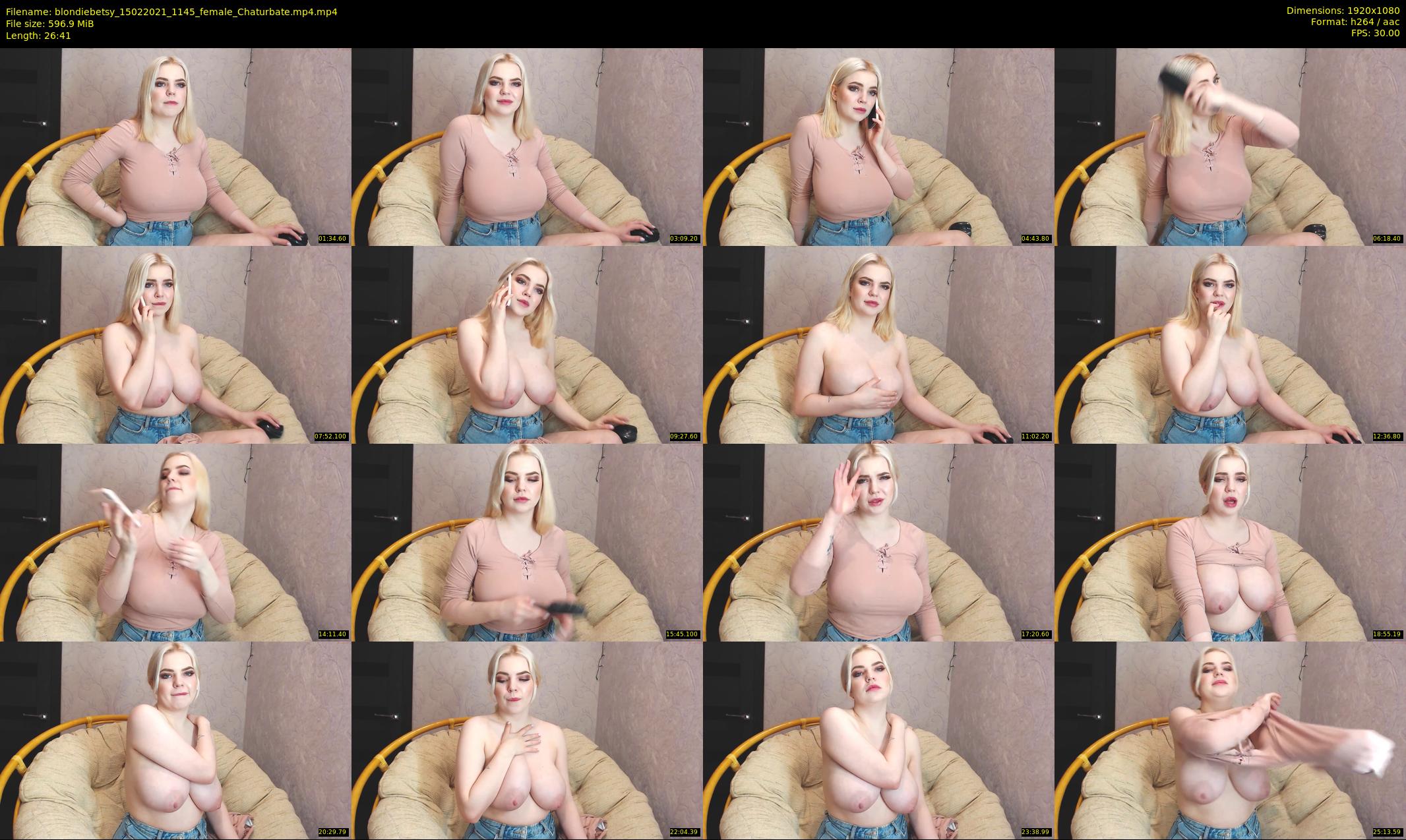 blondiebetsy — 27 minute Chaturbate female cam show recording, 1080p, Feb 15, 2021