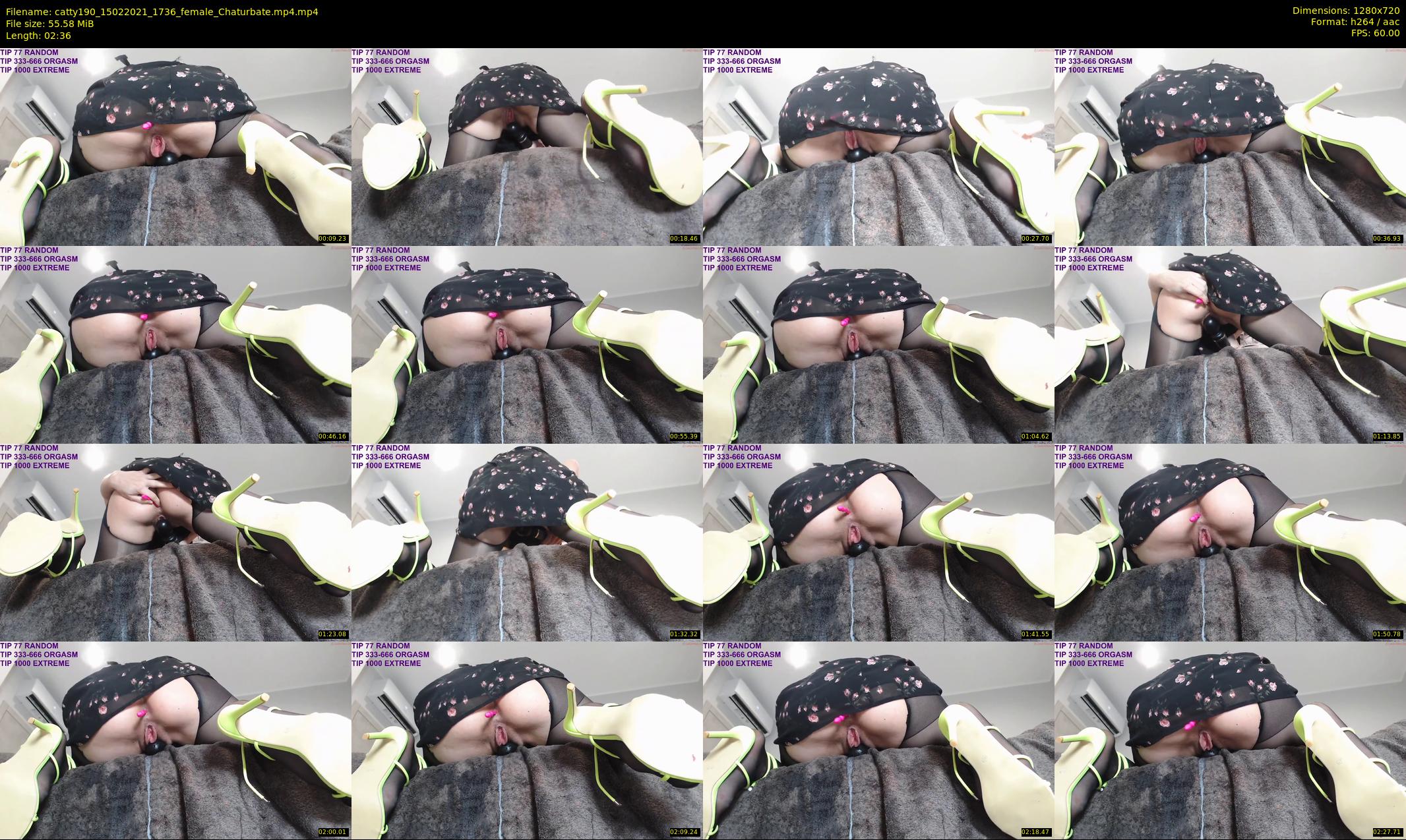 catty190 — 3 minute Chaturbate female cam show recording, 720p, Feb 15, 2021