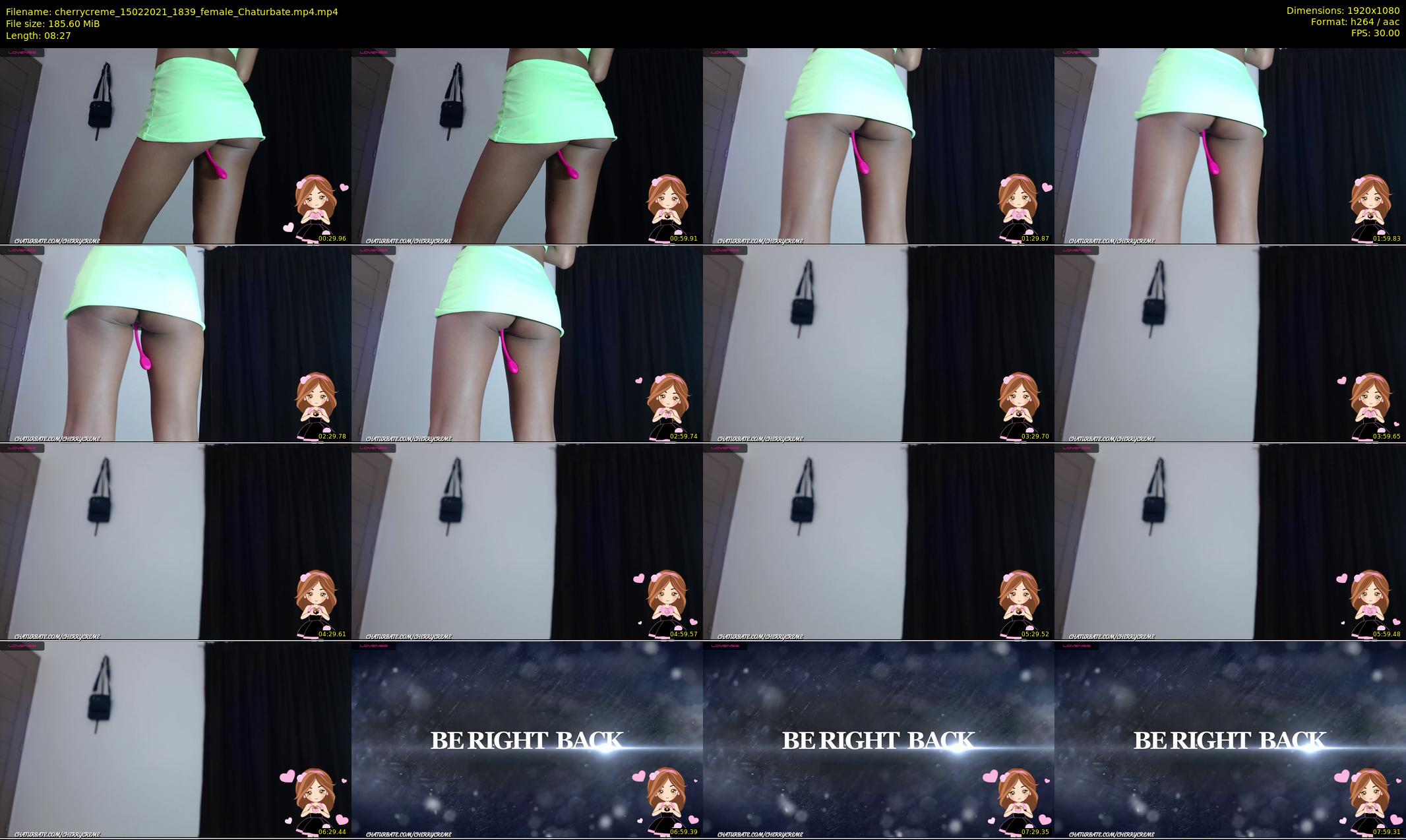 cherrycreme — 9 minute Chaturbate female cam show recording, 1080p, Feb 15, 2021