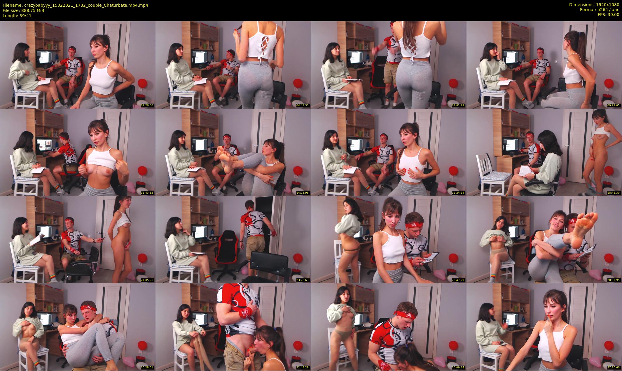 crazybabyyy — 40 minute Chaturbate couple cam show recording, 1080p, Feb 15, 2021