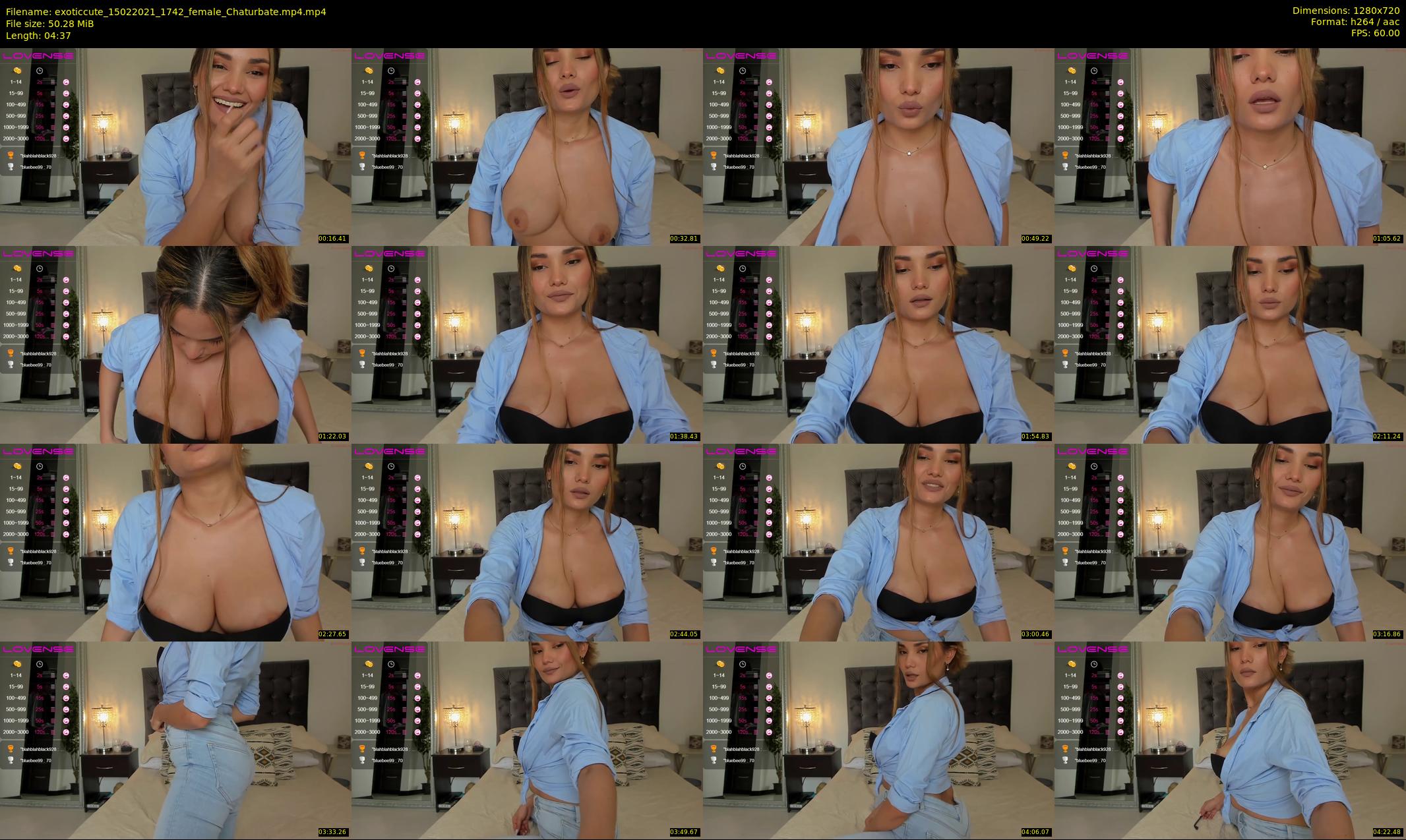 exoticcute — 5 minute Chaturbate female cam show recording, 720p, Feb 15, 2021