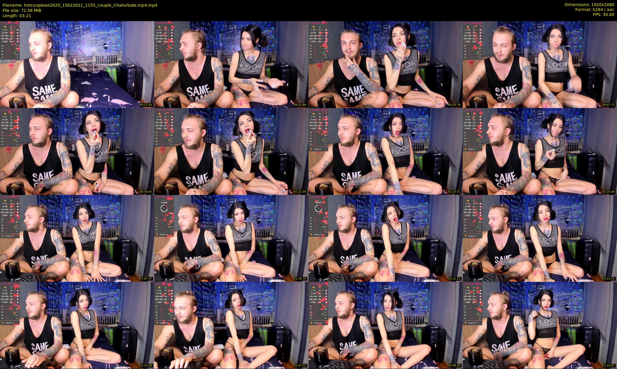 hotcoupleee2020 — 4 minute Chaturbate couple cam show recording, 1080p, Feb 15, 2021