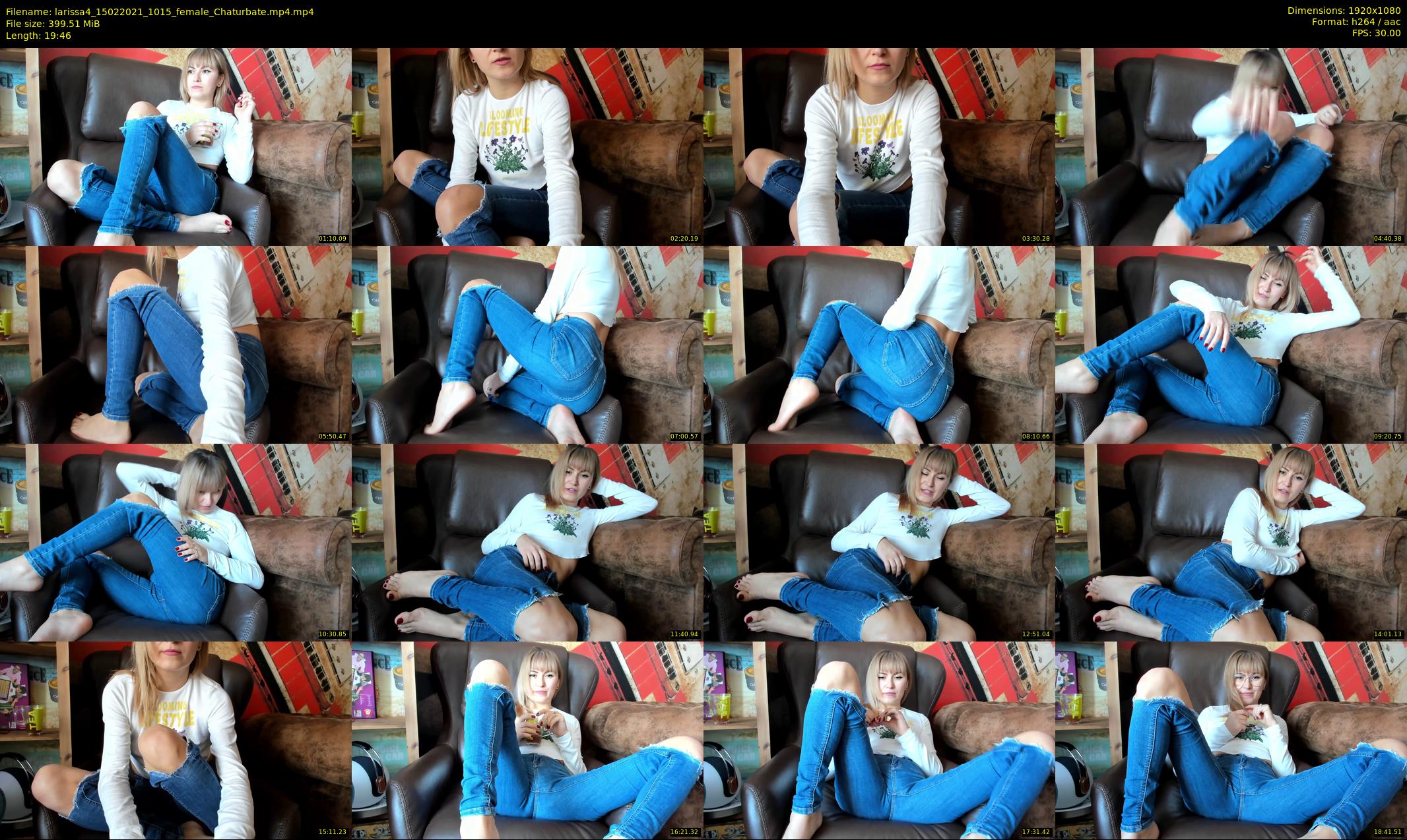 larissa4 — 20 minute Chaturbate female cam show recording, 1080p, Feb 15, 2021