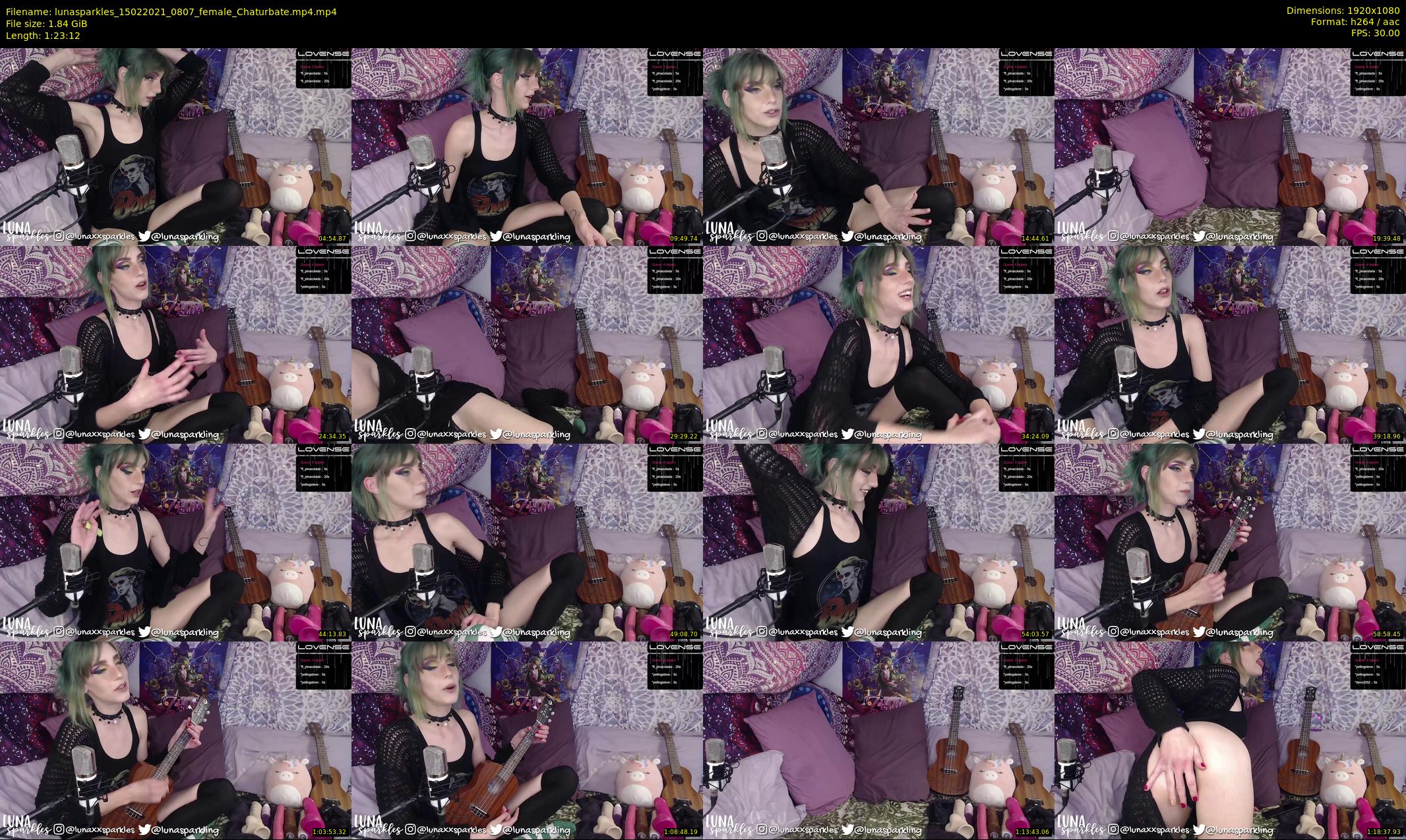 lunasparkles — 84 minute Chaturbate female cam show recording, 1080p, Feb 15, 2021