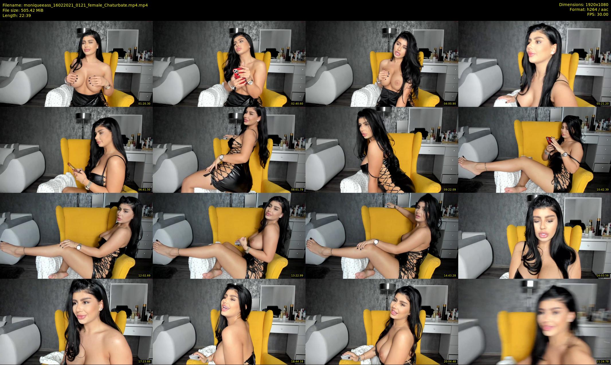 moniqueeass — 23 minute Chaturbate female cam show recording, 1080p, Feb 16, 2021