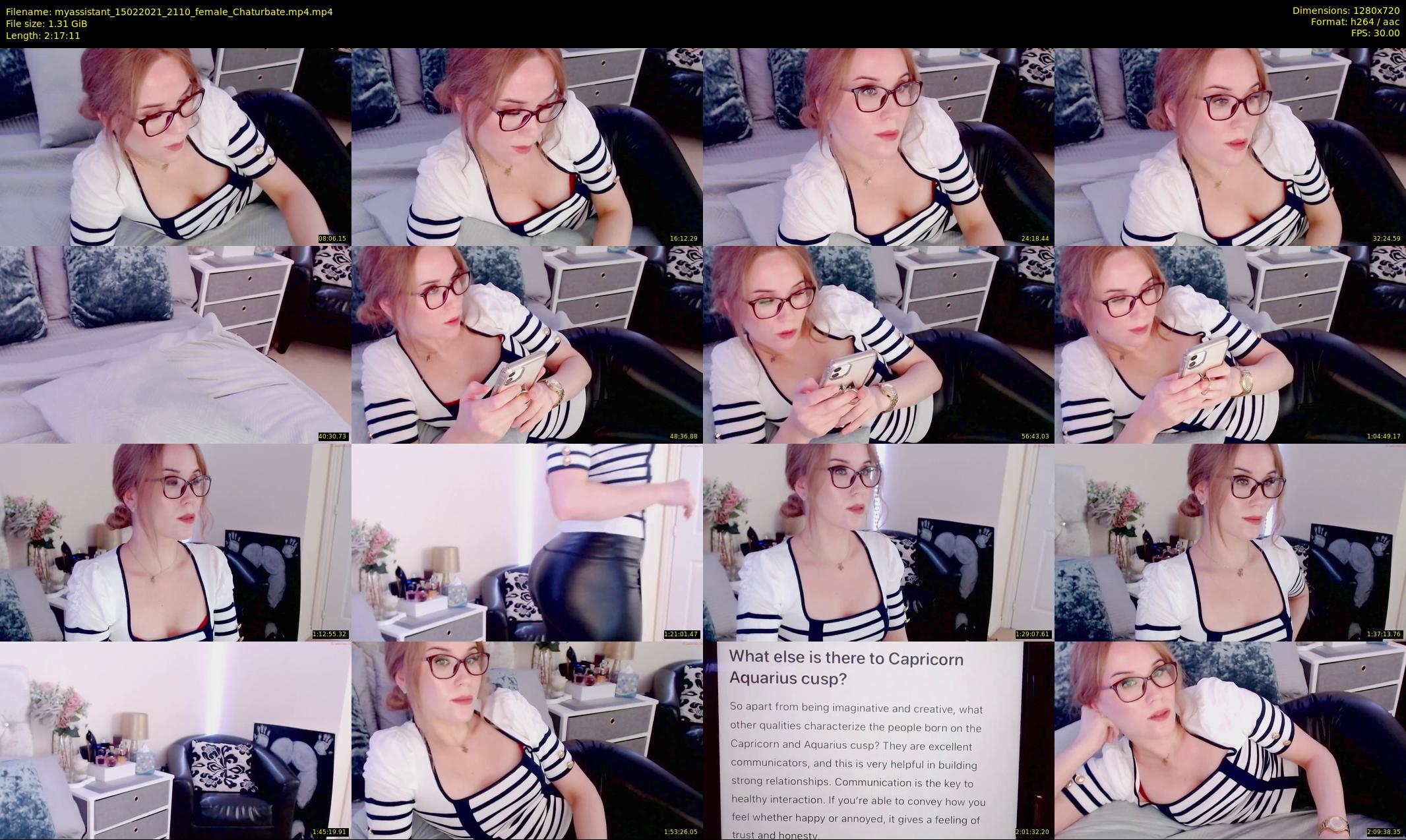 myassistant — 138 minute Chaturbate female cam show recording, 720p, Feb 15, 2021