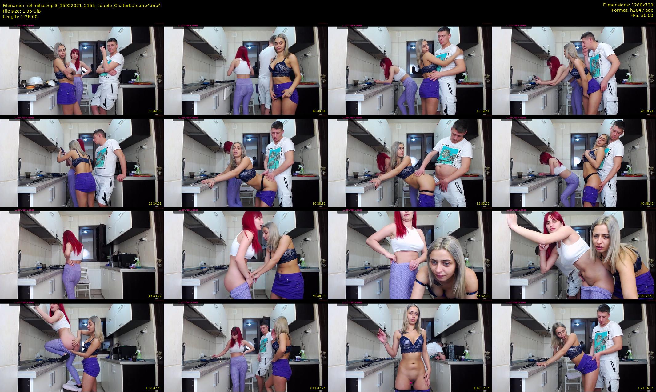 nolimitscoupl3 — 86 minute Chaturbate couple cam show recording, 720p, Feb 15, 2021