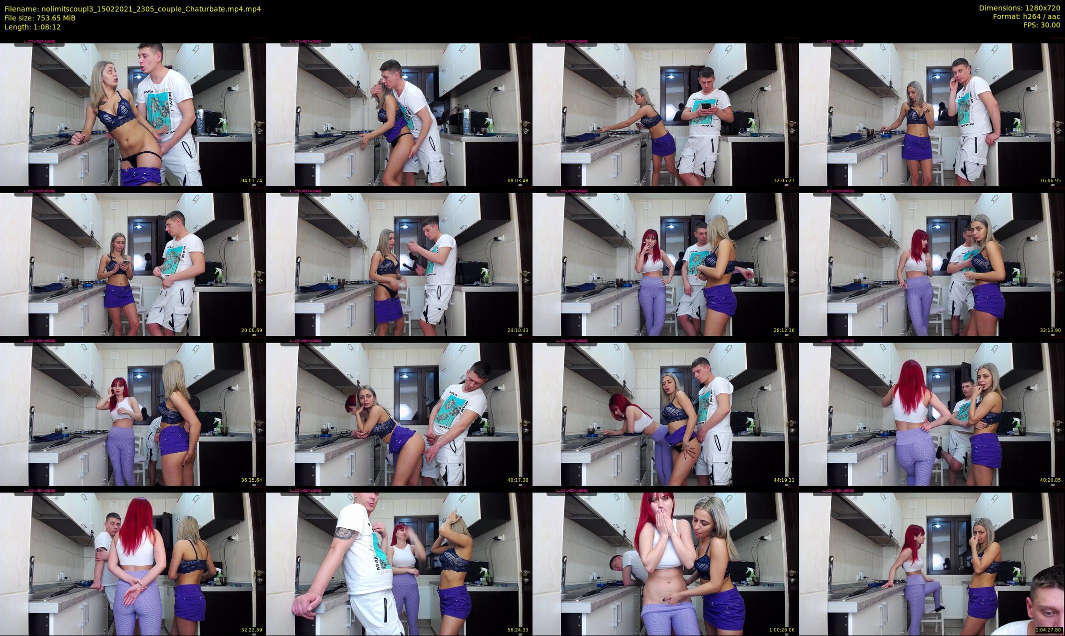 nolimitscoupl3 — 69 minute Chaturbate couple cam show recording, 720p, Feb 15, 2021