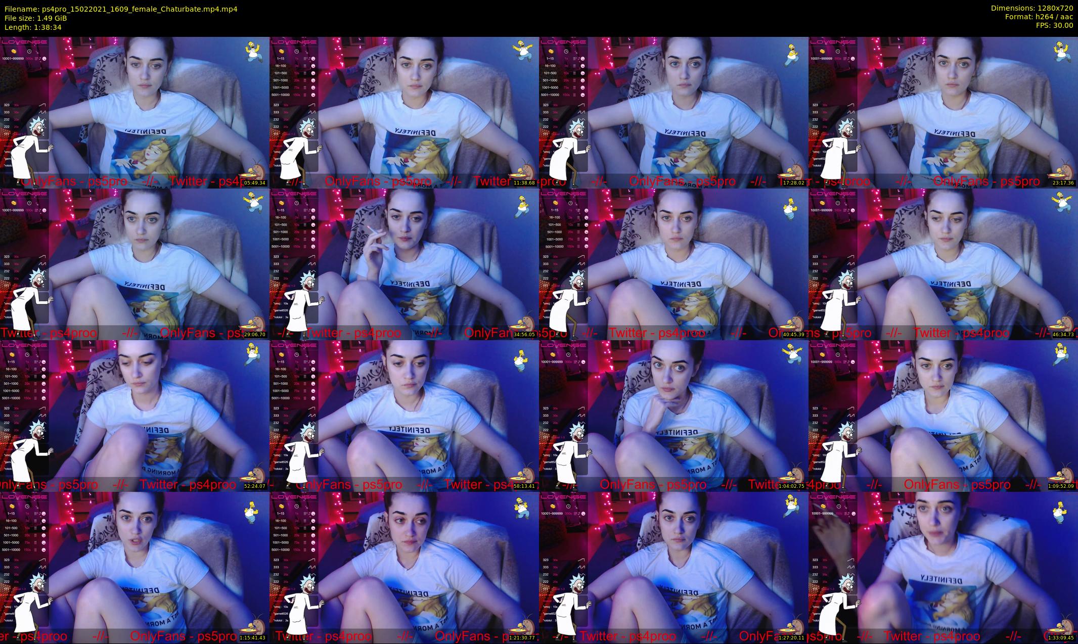 ps4pro — 99 minute Chaturbate female cam show recording, 720p, Feb 15, 2021