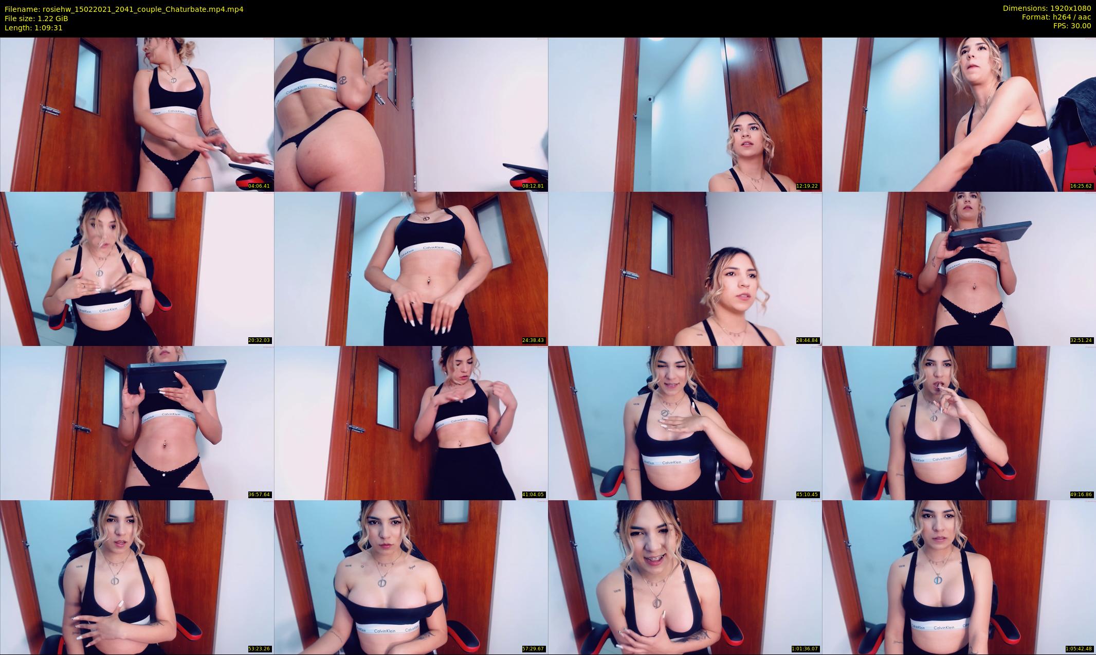 rosiehw — 70 minute Chaturbate couple cam show recording, 1080p, Feb 15, 2021