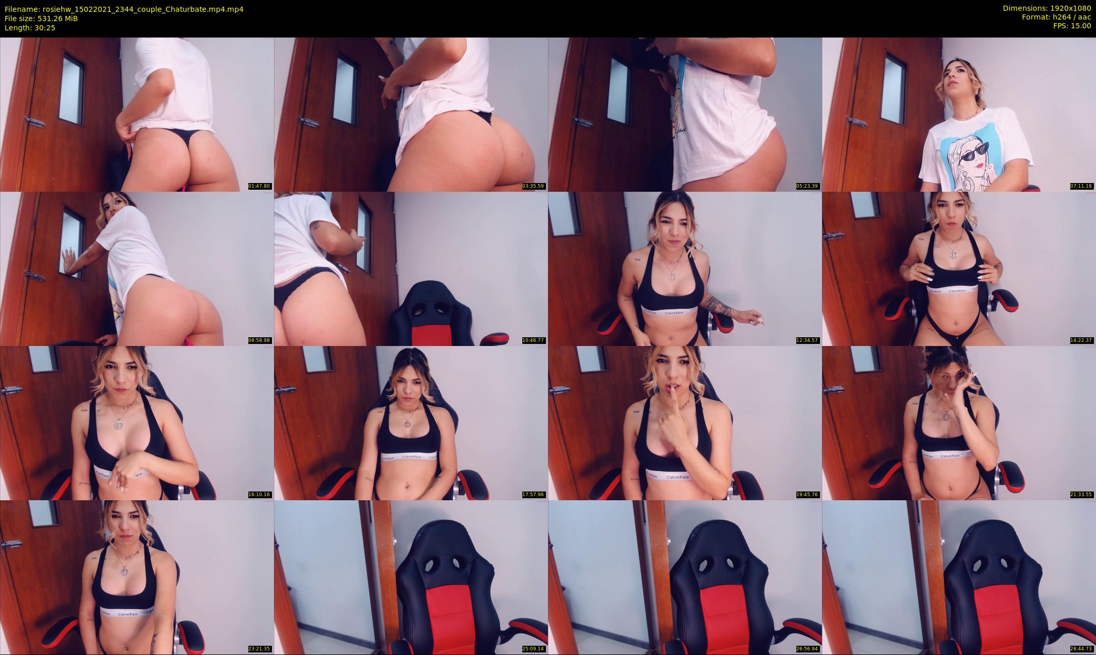 rosiehw — 31 minute Chaturbate couple cam show recording, 1080p, Feb 15, 2021