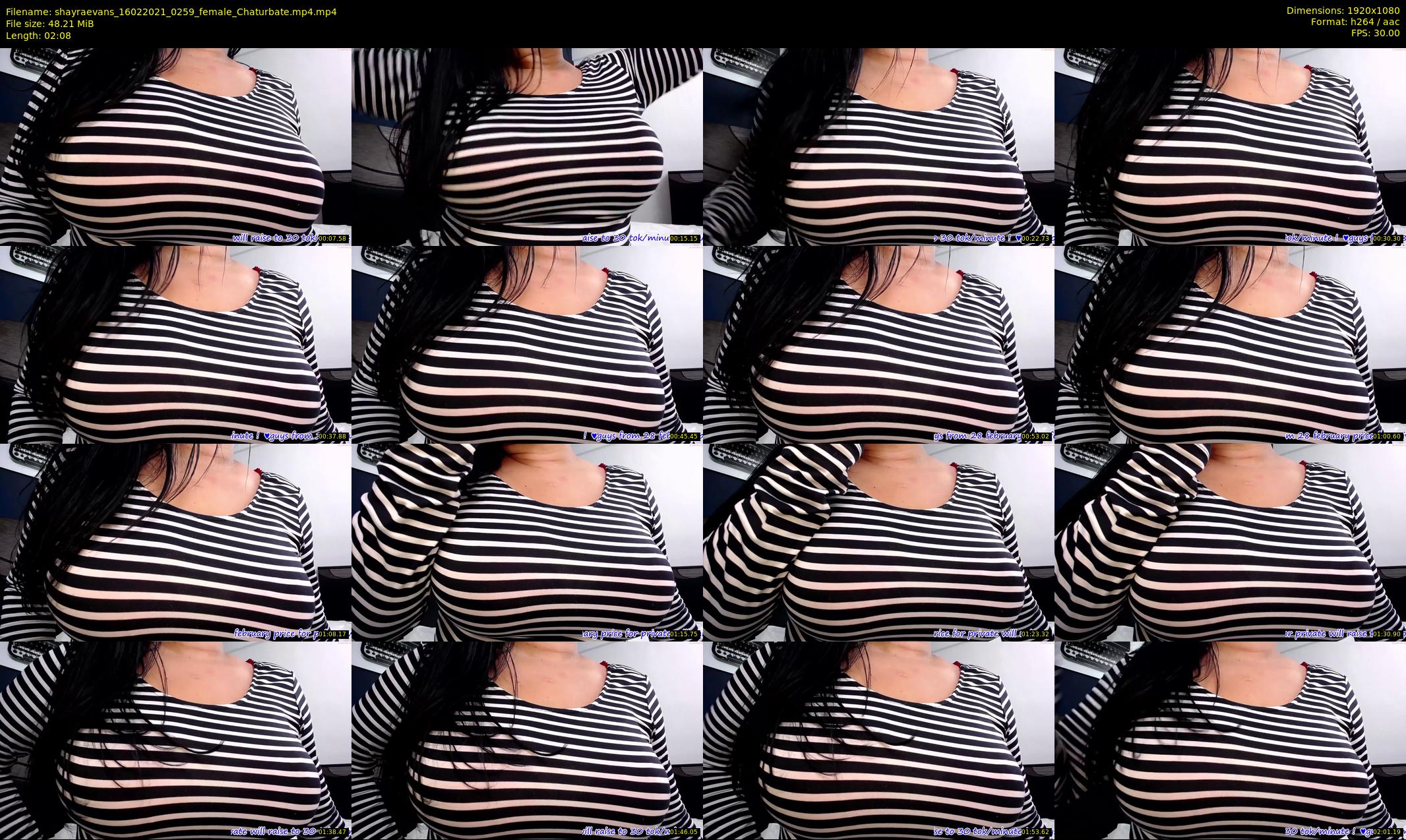 shayraevans — 3 minute Chaturbate female cam show recording, 1080p, Feb 16, 2021