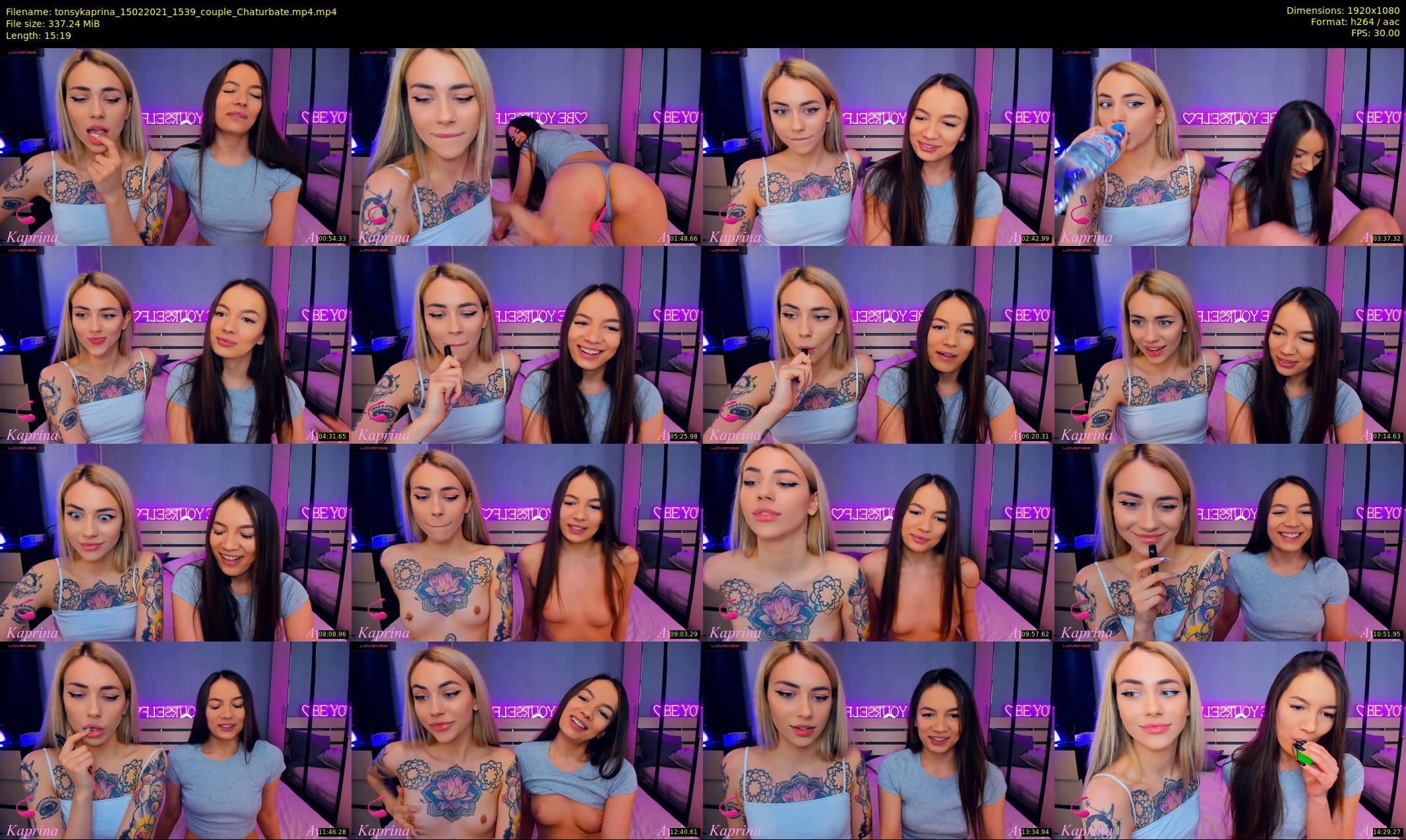 tonsykaprina — 16 minute Chaturbate couple cam show recording, 1080p, Feb 15, 2021