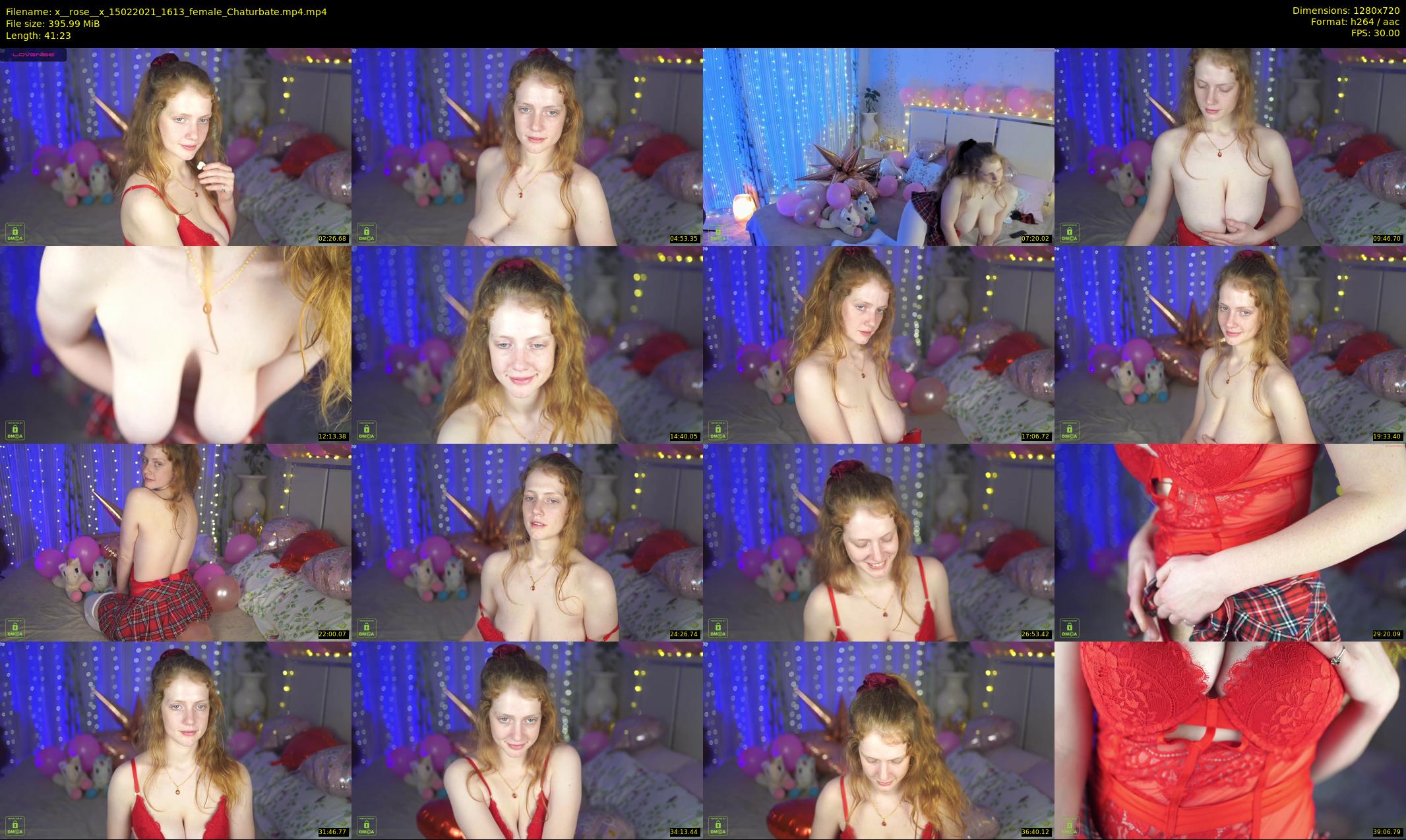 x__rose__x — 42 minute Chaturbate female cam show recording, 720p, Feb 15, 2021