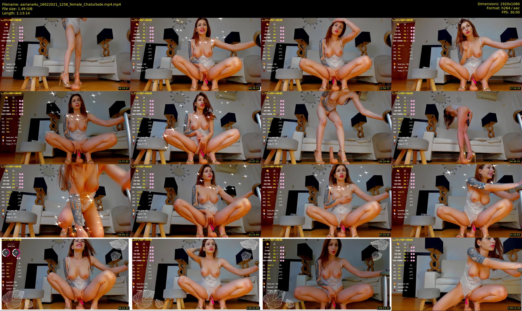aariana4u — 74 minute Chaturbate female cam show recording, 1080p, Feb 16, 2021