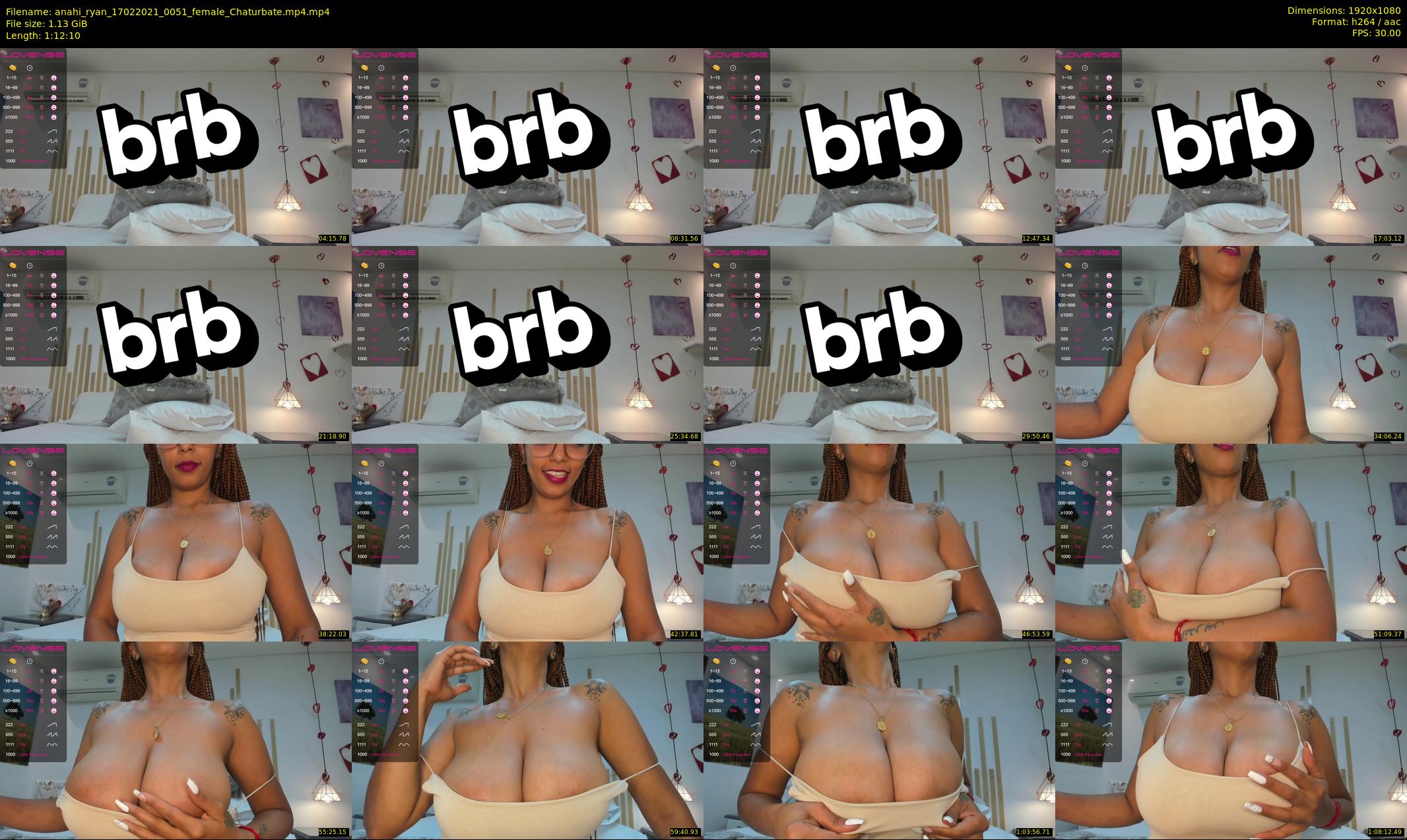 anahi_ryan — 73 minute Chaturbate female cam show recording, 1080p, Feb 17, 2021